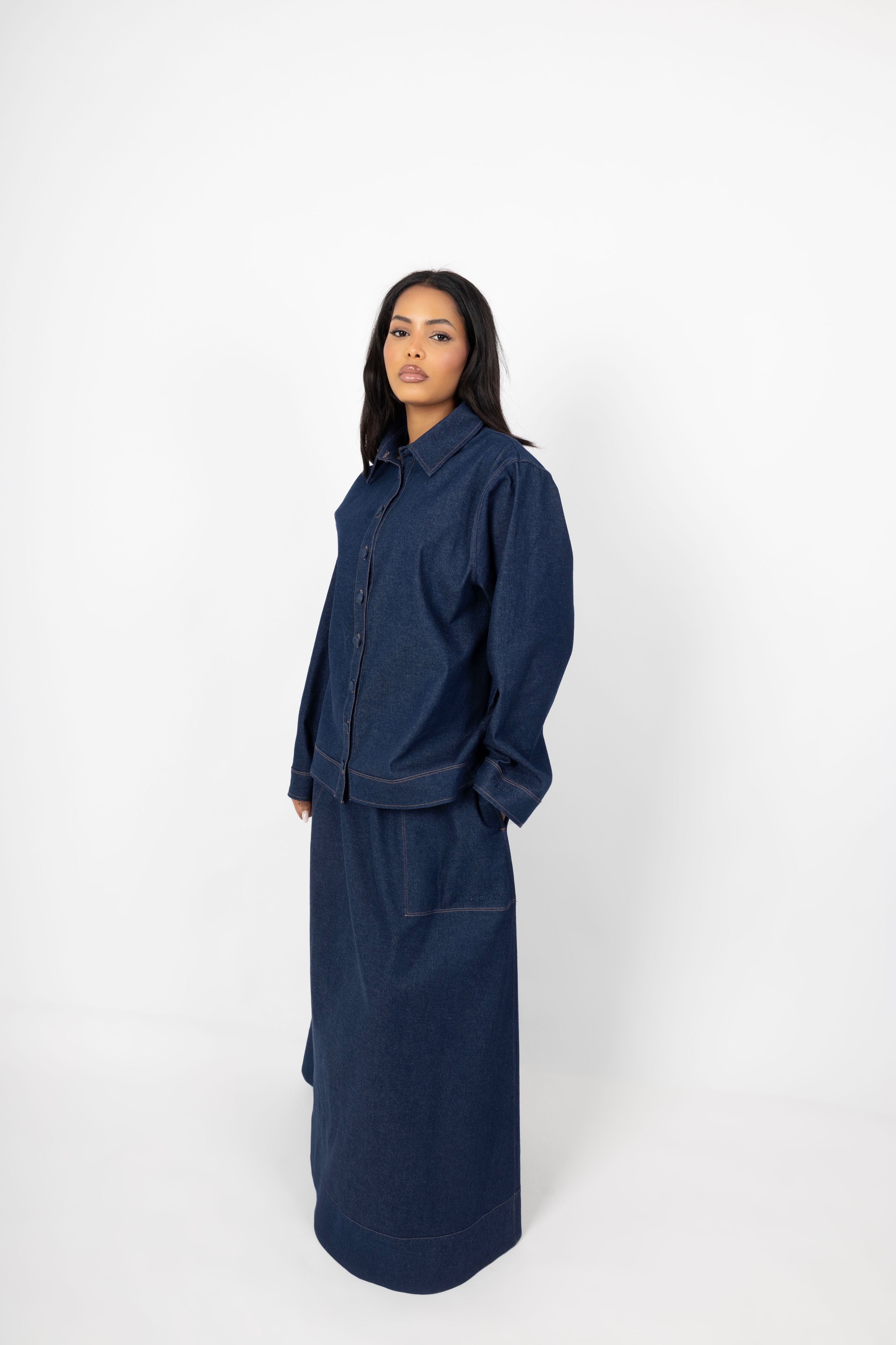 Denim Co ord Set - Dark Blue