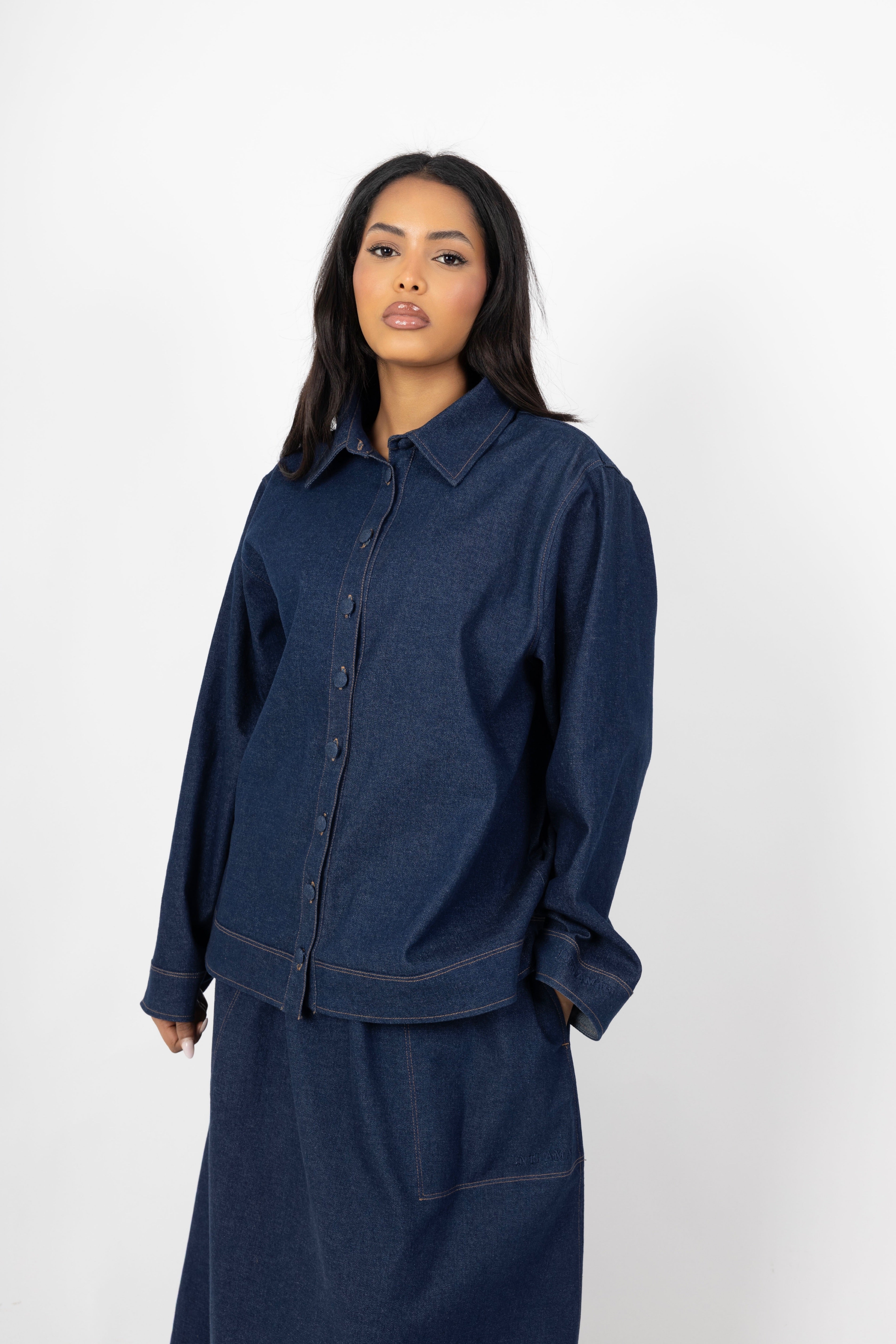 Denim Co ord Set - Dark Blue