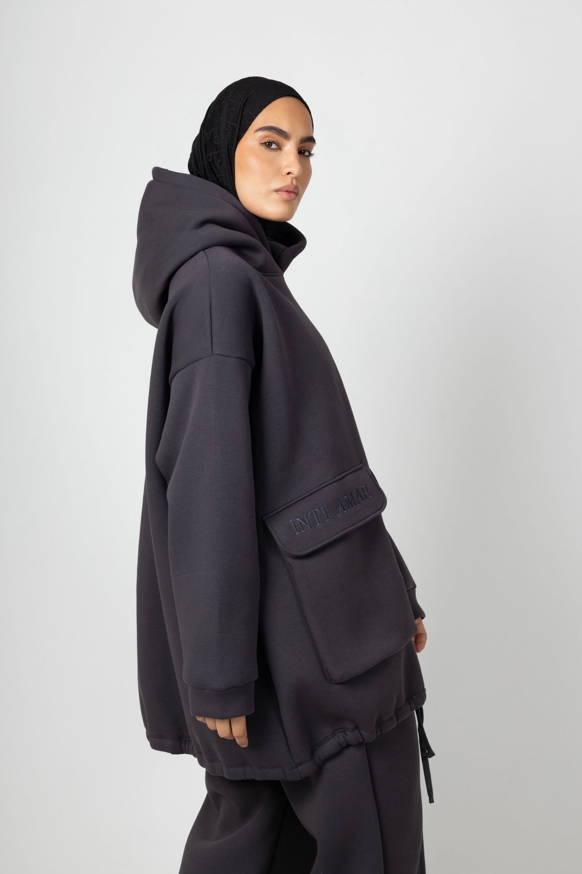 Soft Lounge Pocket Hoodie - Charcoal