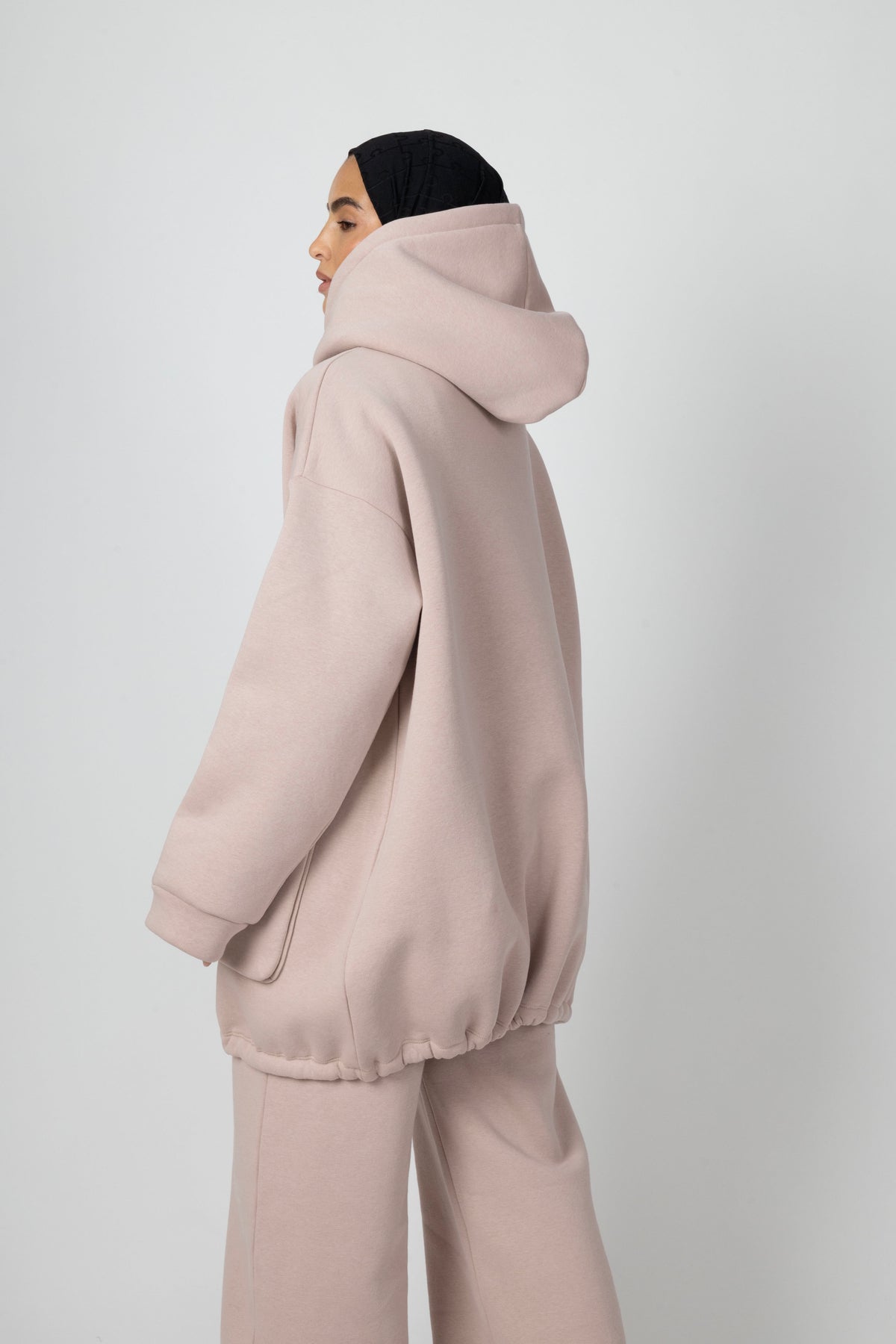 Soft Lounge Pocket Hoodie - Blush