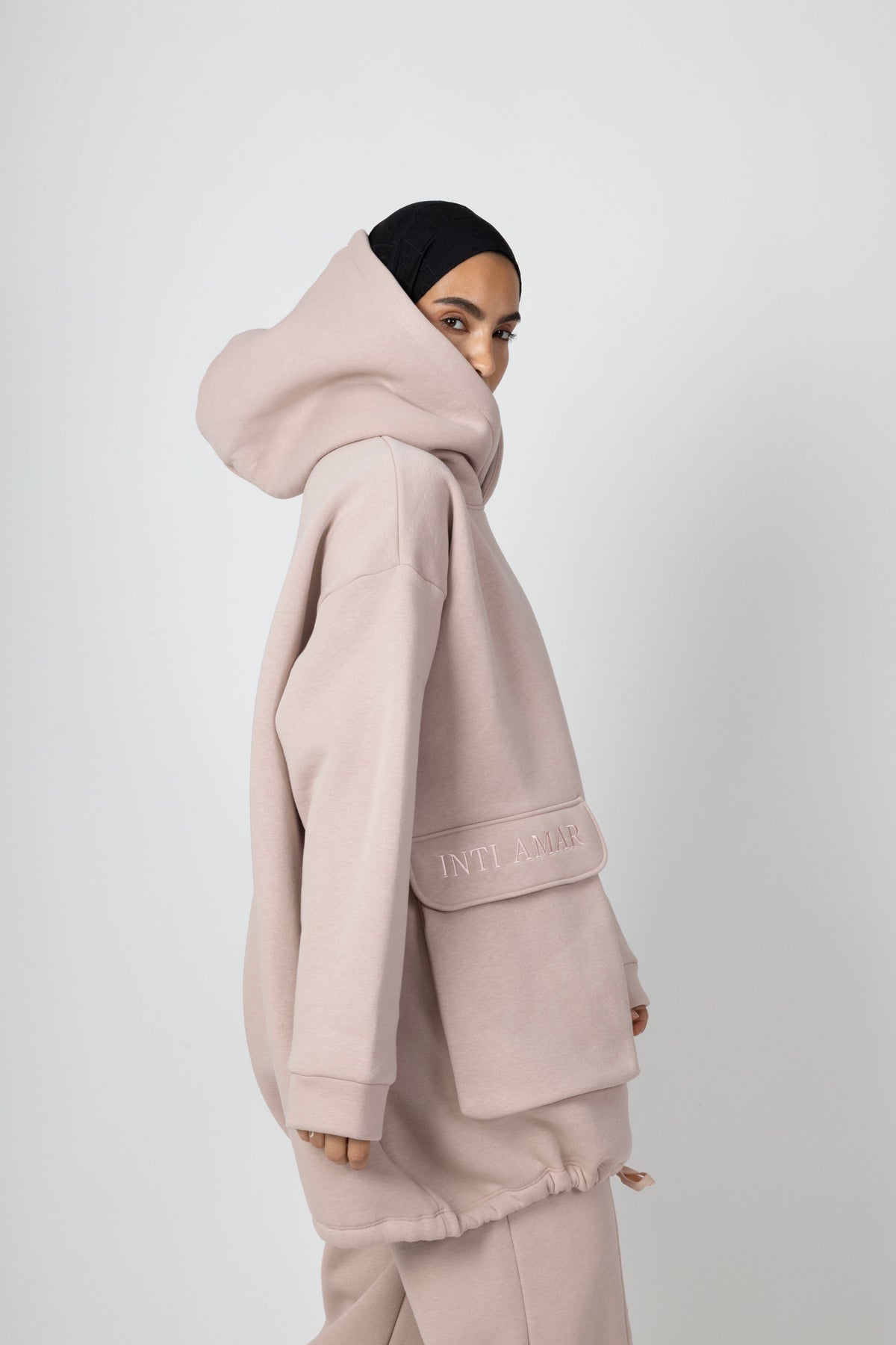 Soft Lounge Pocket Hoodie - Blush