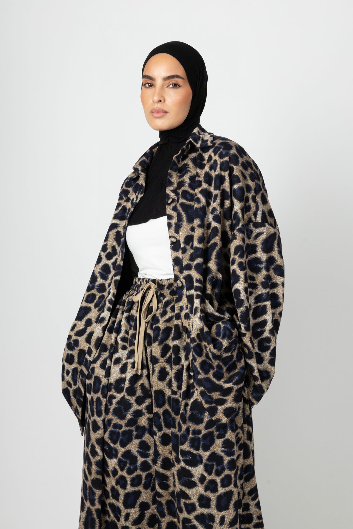 Wide Twinset - Taupe Leopard