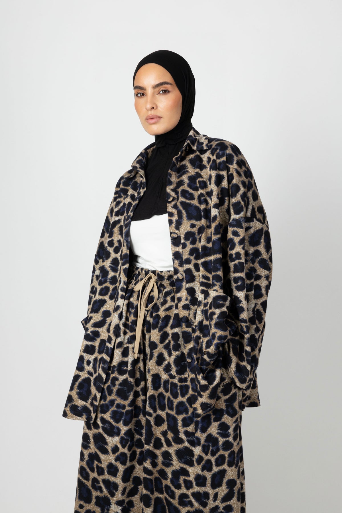 Wide Twinset - Taupe Leopard