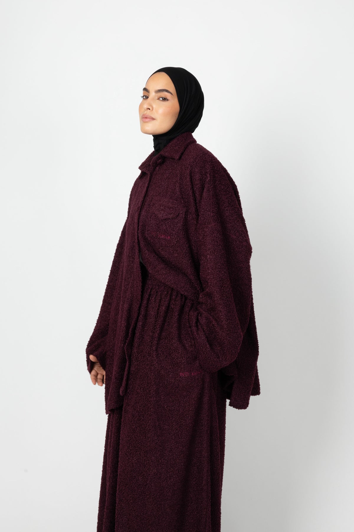 Wide Teddy Twinset - Bordeaux
