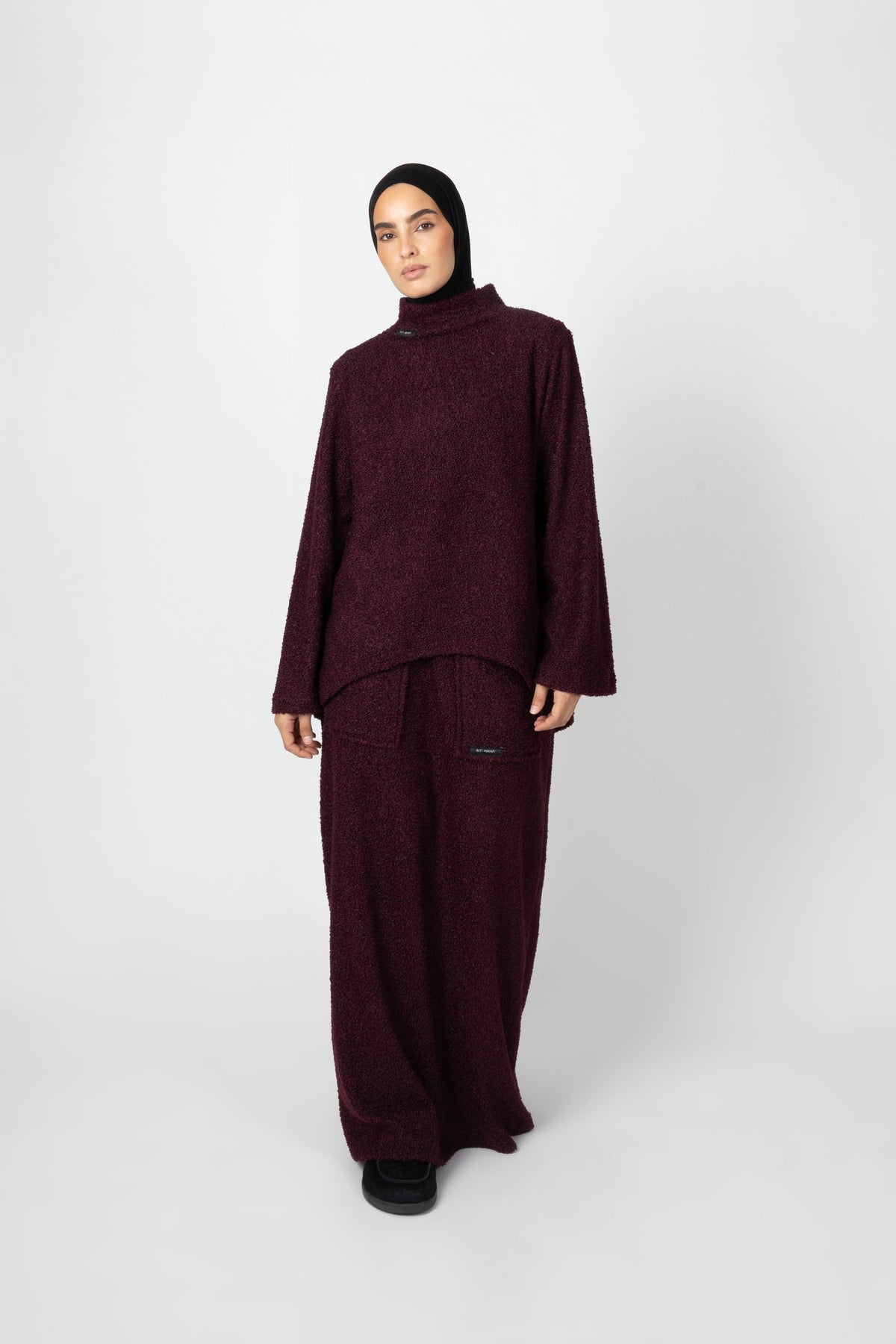 Teddy Co-ord Set - Bordeaux