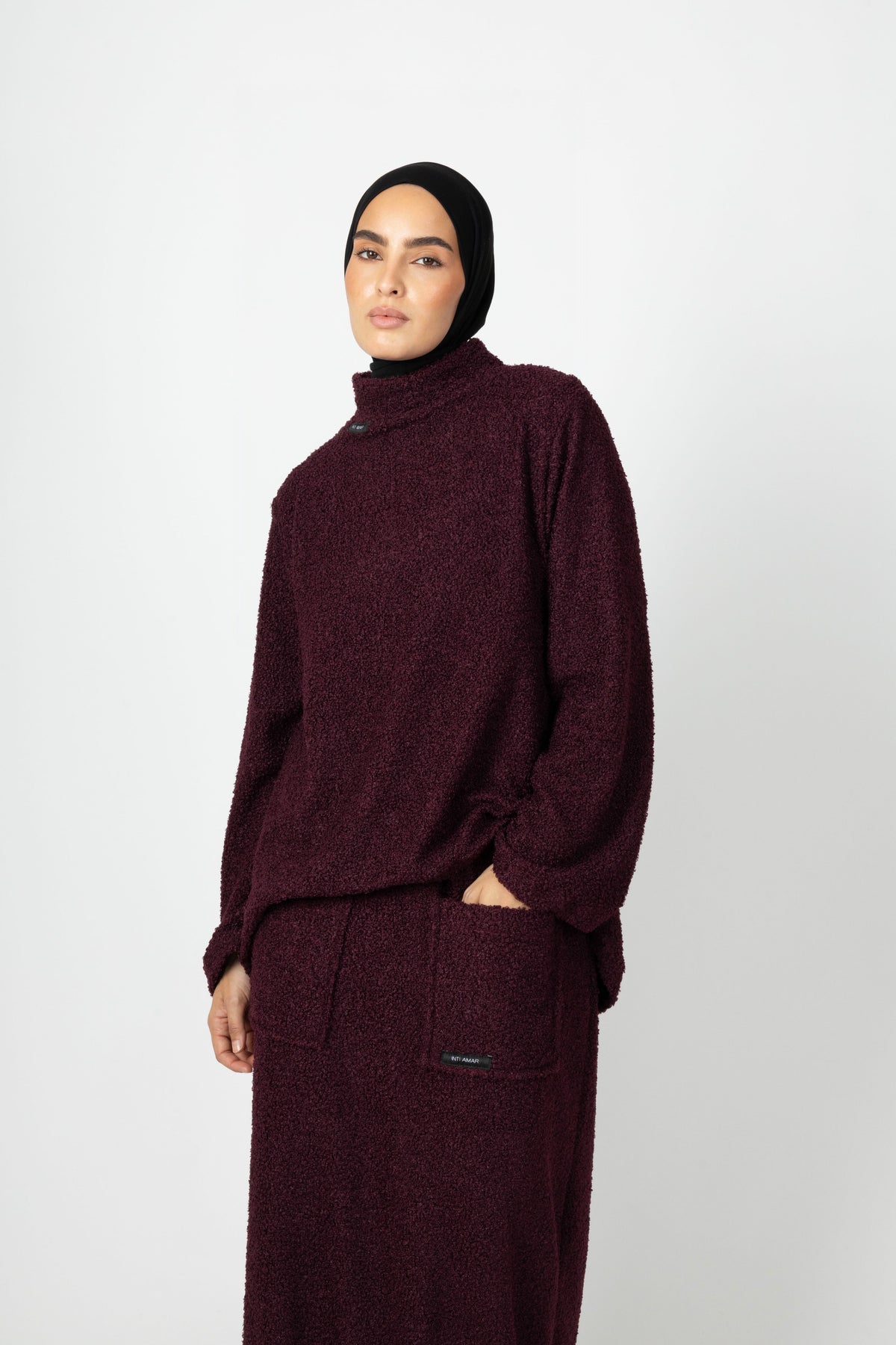 Teddy Co-ord Set - Bordeaux