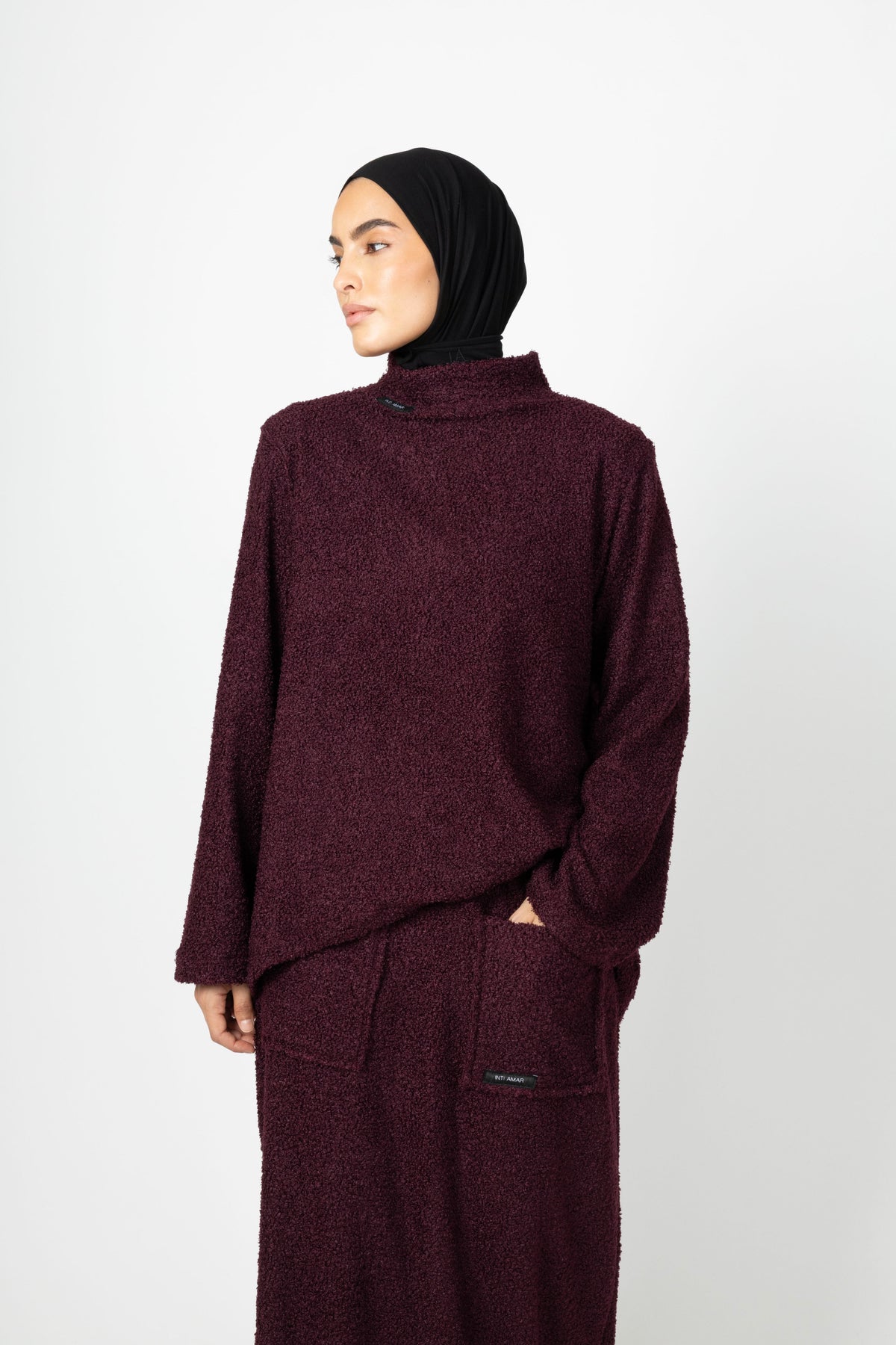 Teddy Co-ord Set - Bordeaux