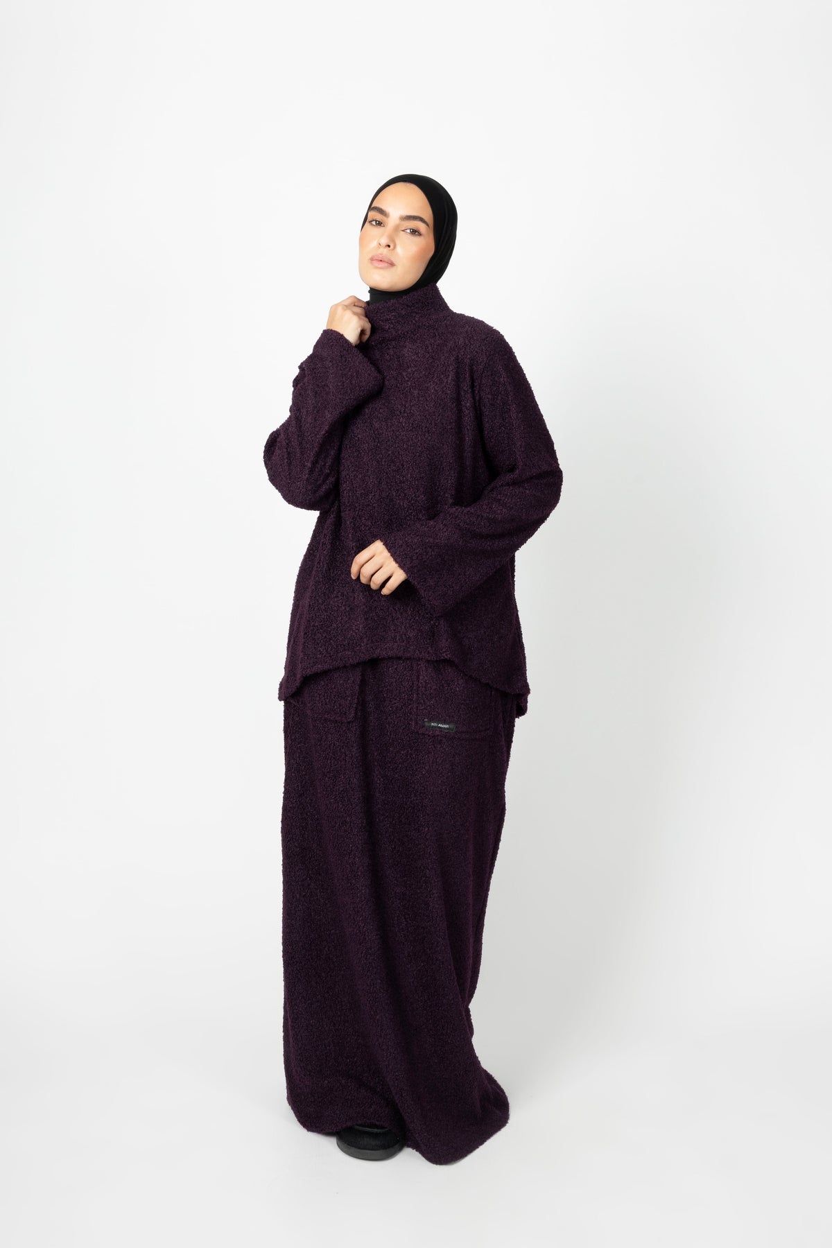 Teddy Co-ord Set - Deep Plum