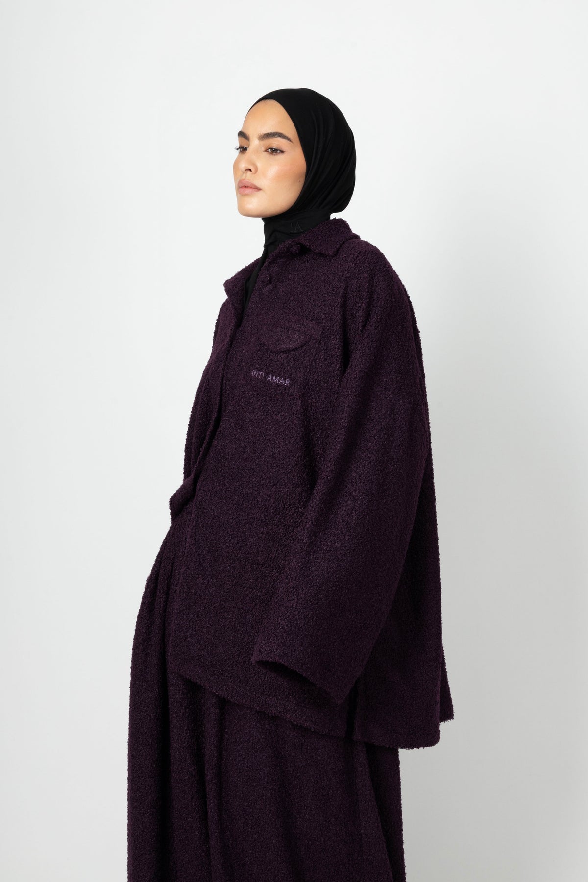 Wide Teddy Twinset - Deep Plum