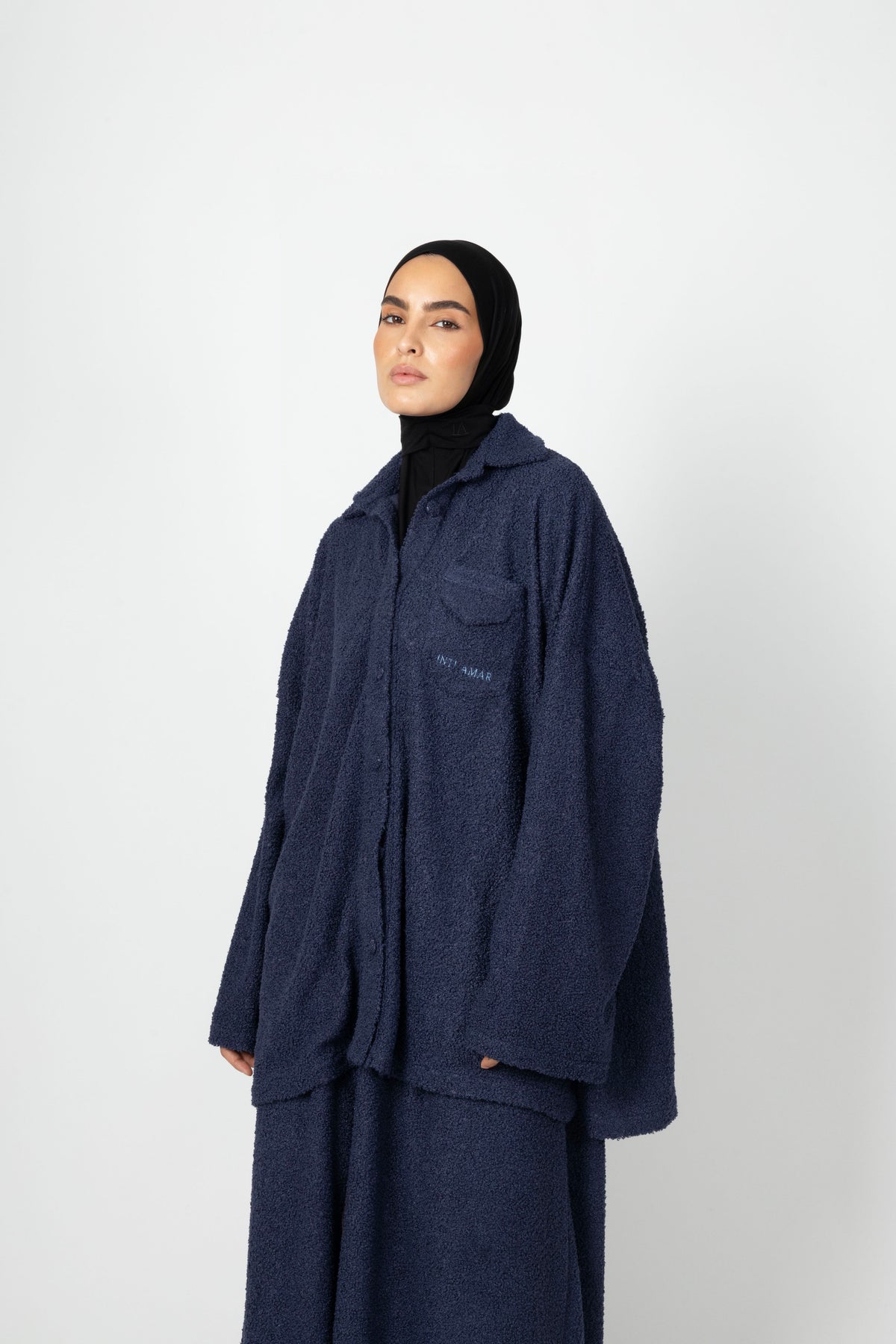 Wide Teddy Twinset - Dusty Navy