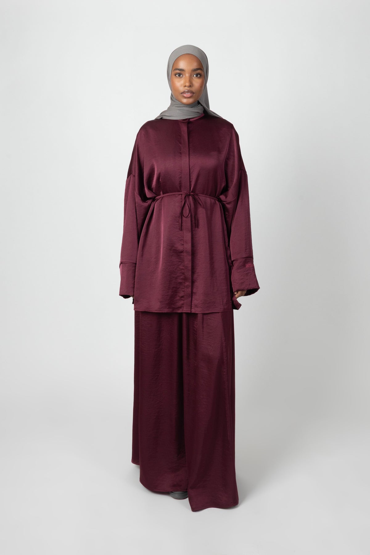 Silky Flow Skirt - Bordeaux