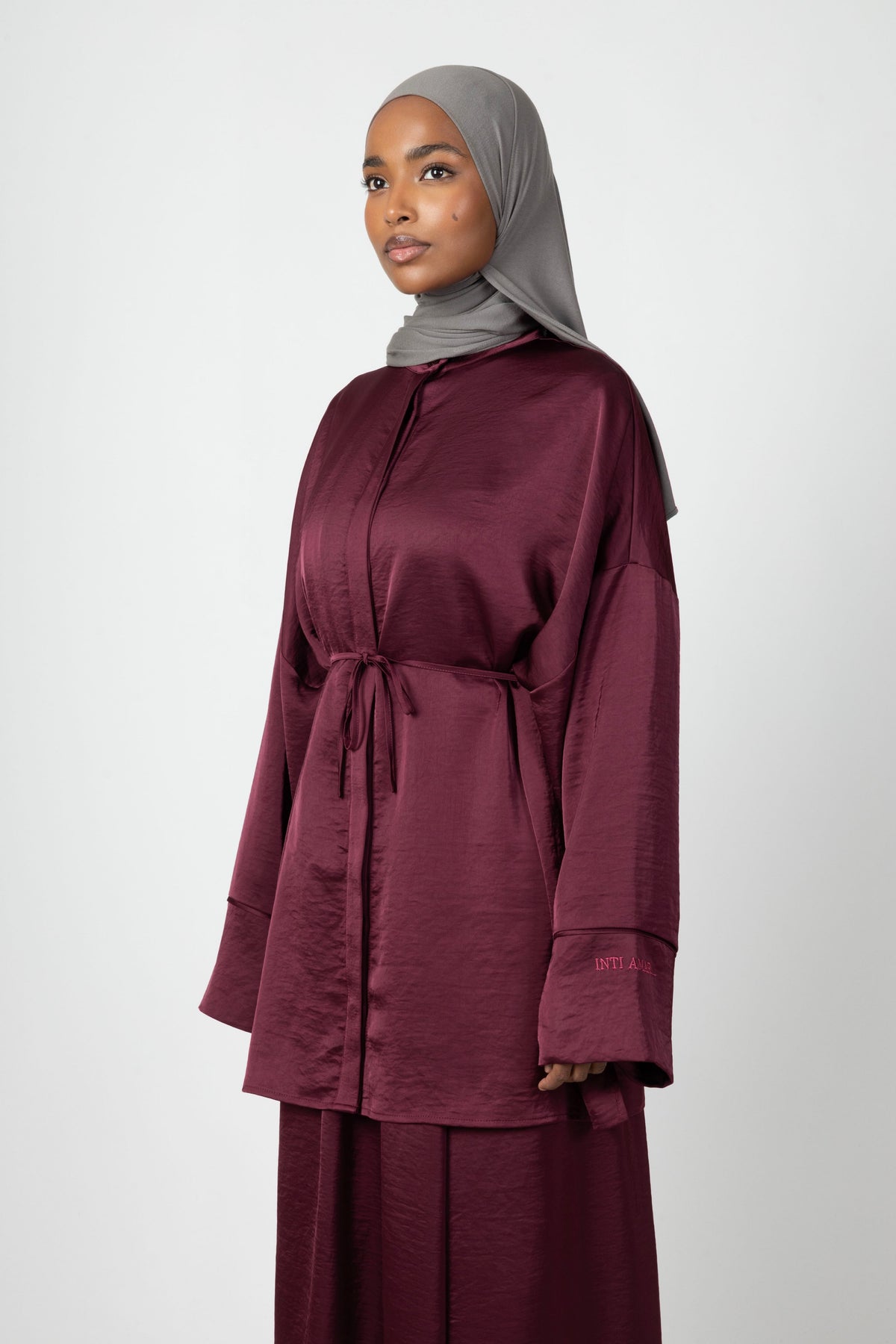 Silky Flow Blouse - Bordeaux