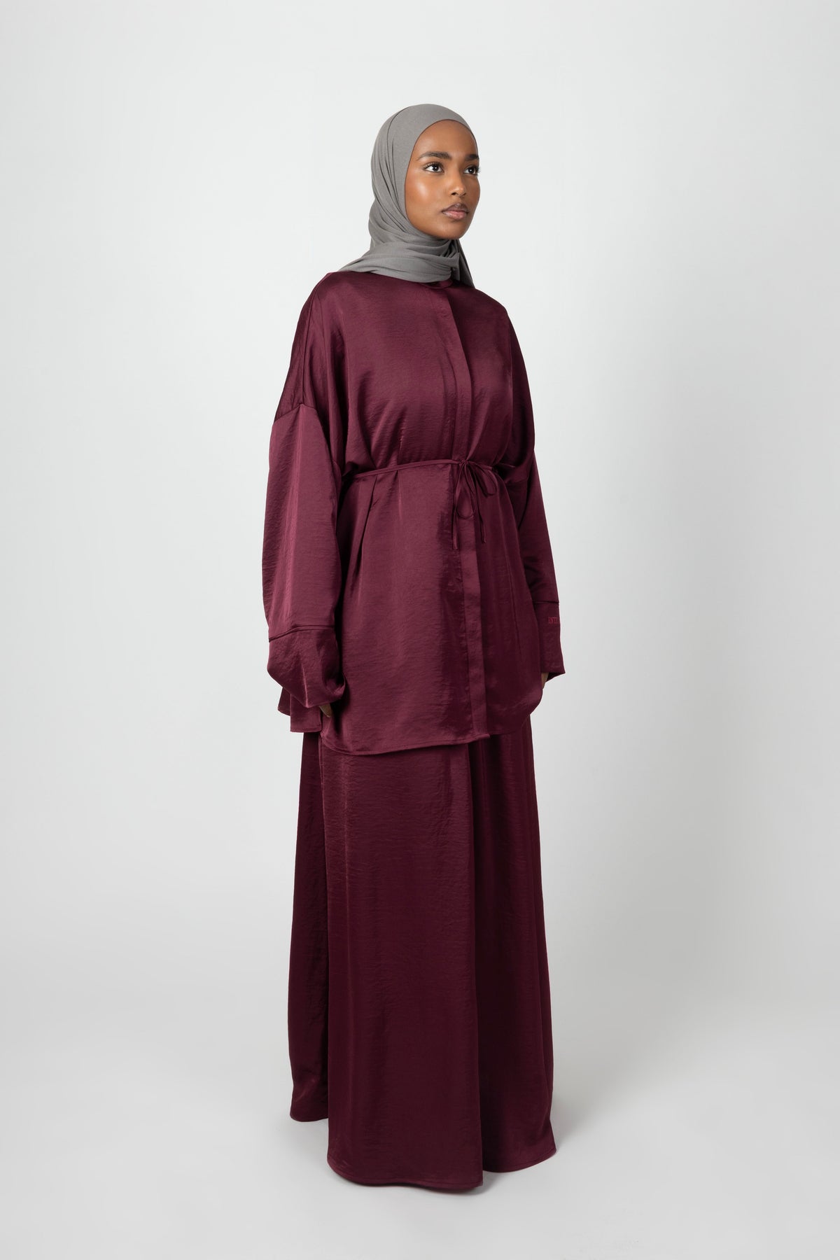 Silky Flow Skirt - Bordeaux