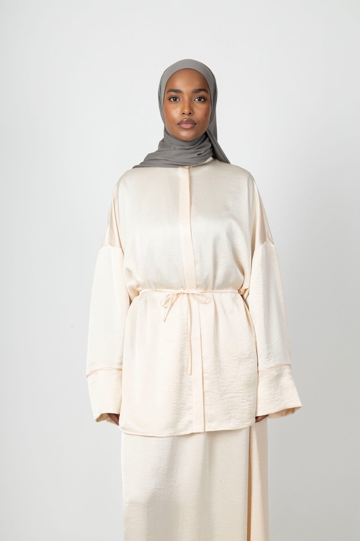 Silky Flow Skirt - Pearl