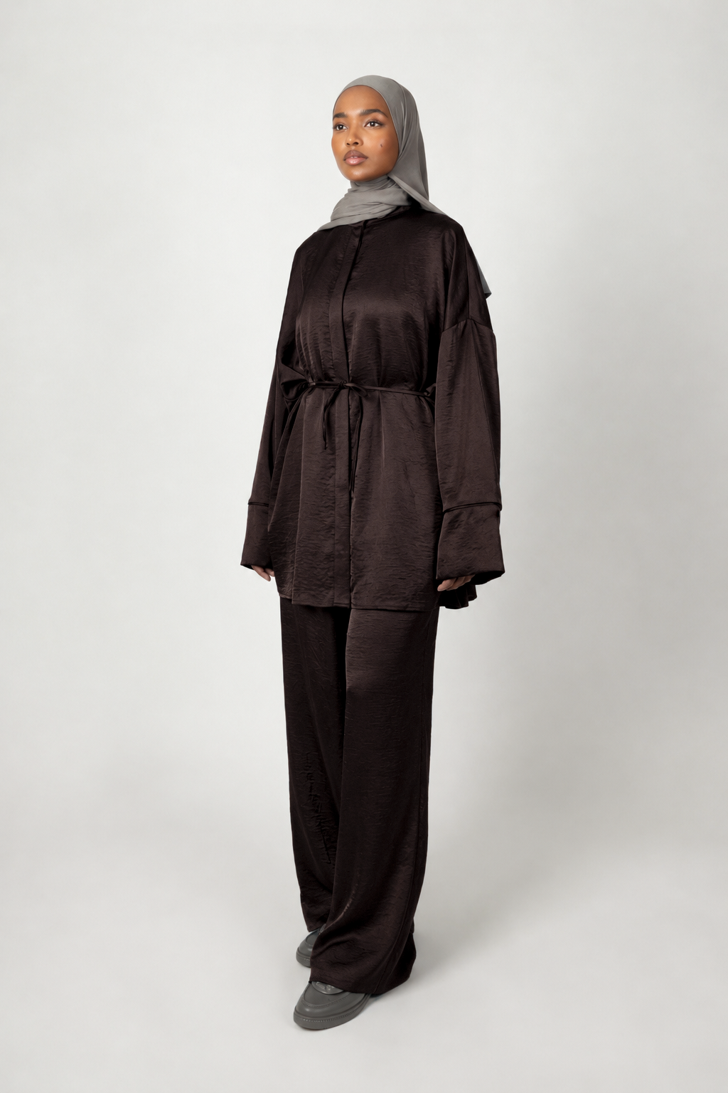 Silky Flow Pants - Espresso