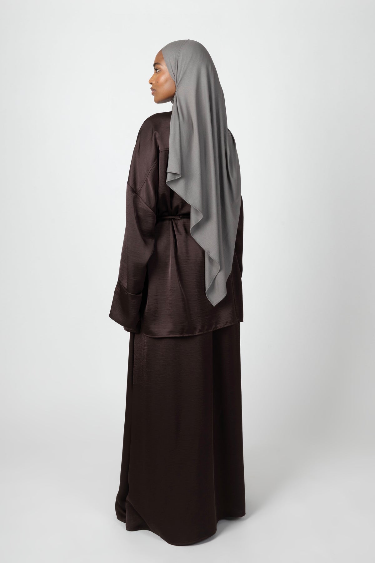 Silky Flow Skirt - Espresso