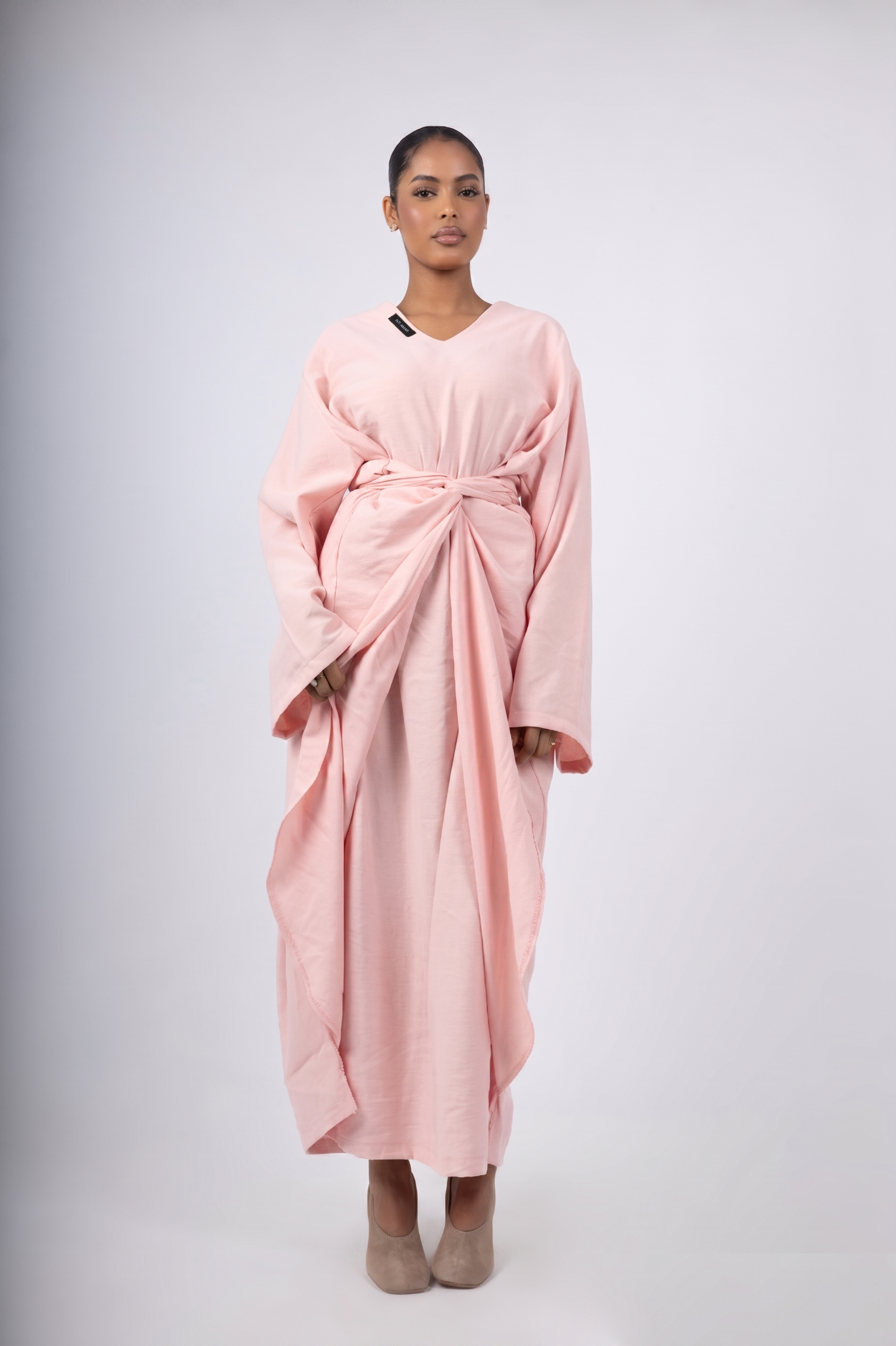 Twist Charm Abaya - Petal
