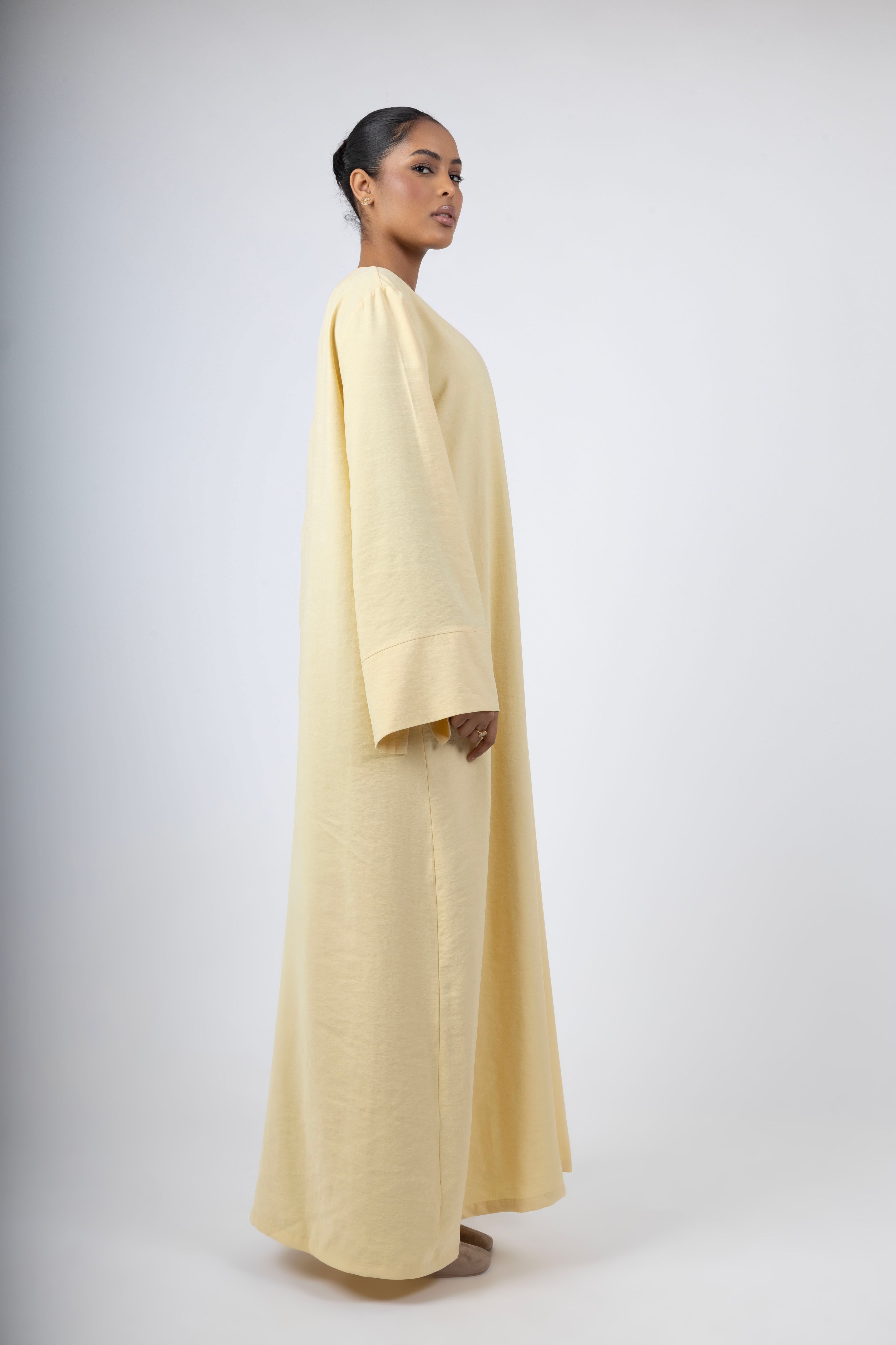 Abaya Signature - Butter Yellow