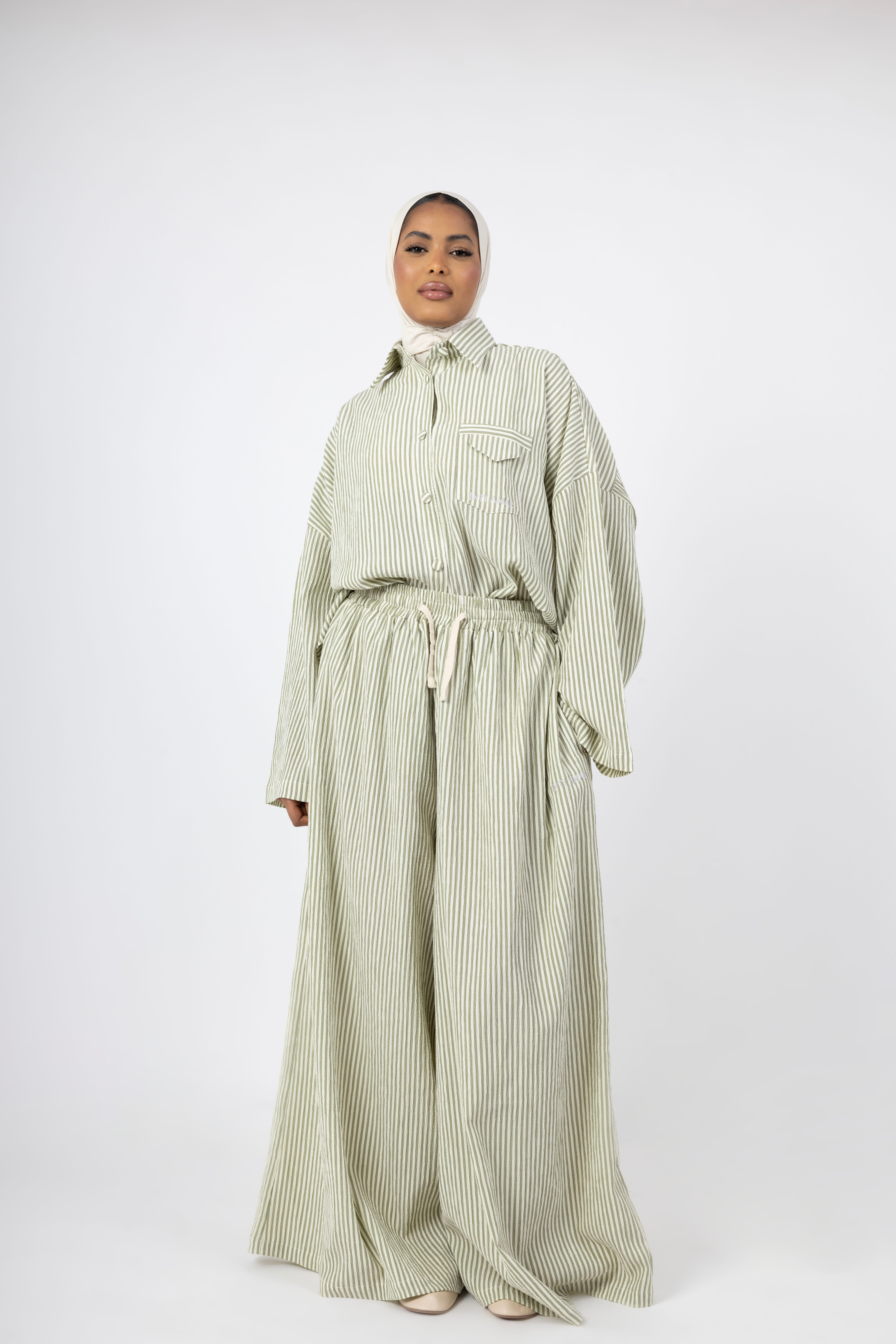 Solea Stripe Twinset - Moss