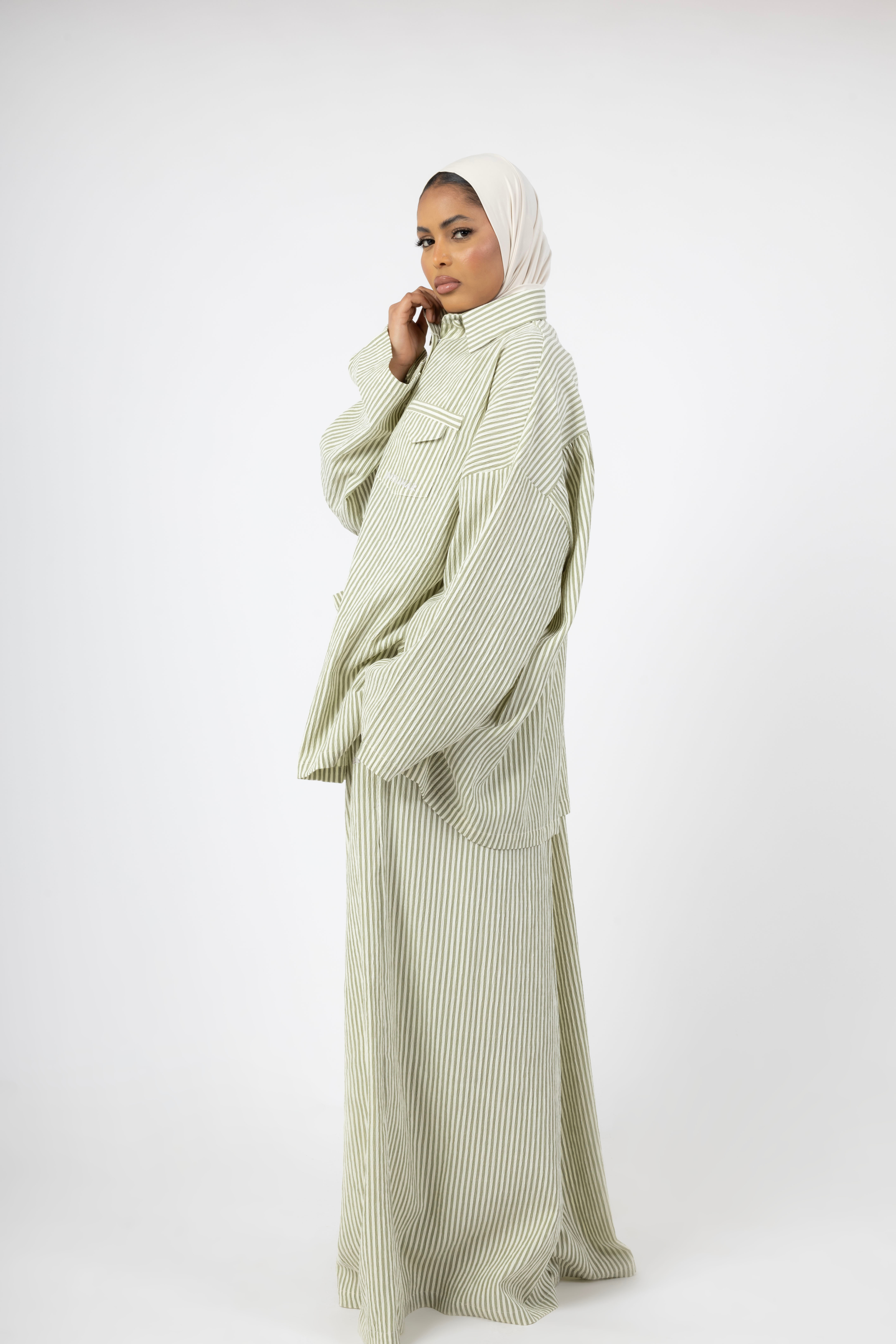 Solea Stripe Twinset - Moss