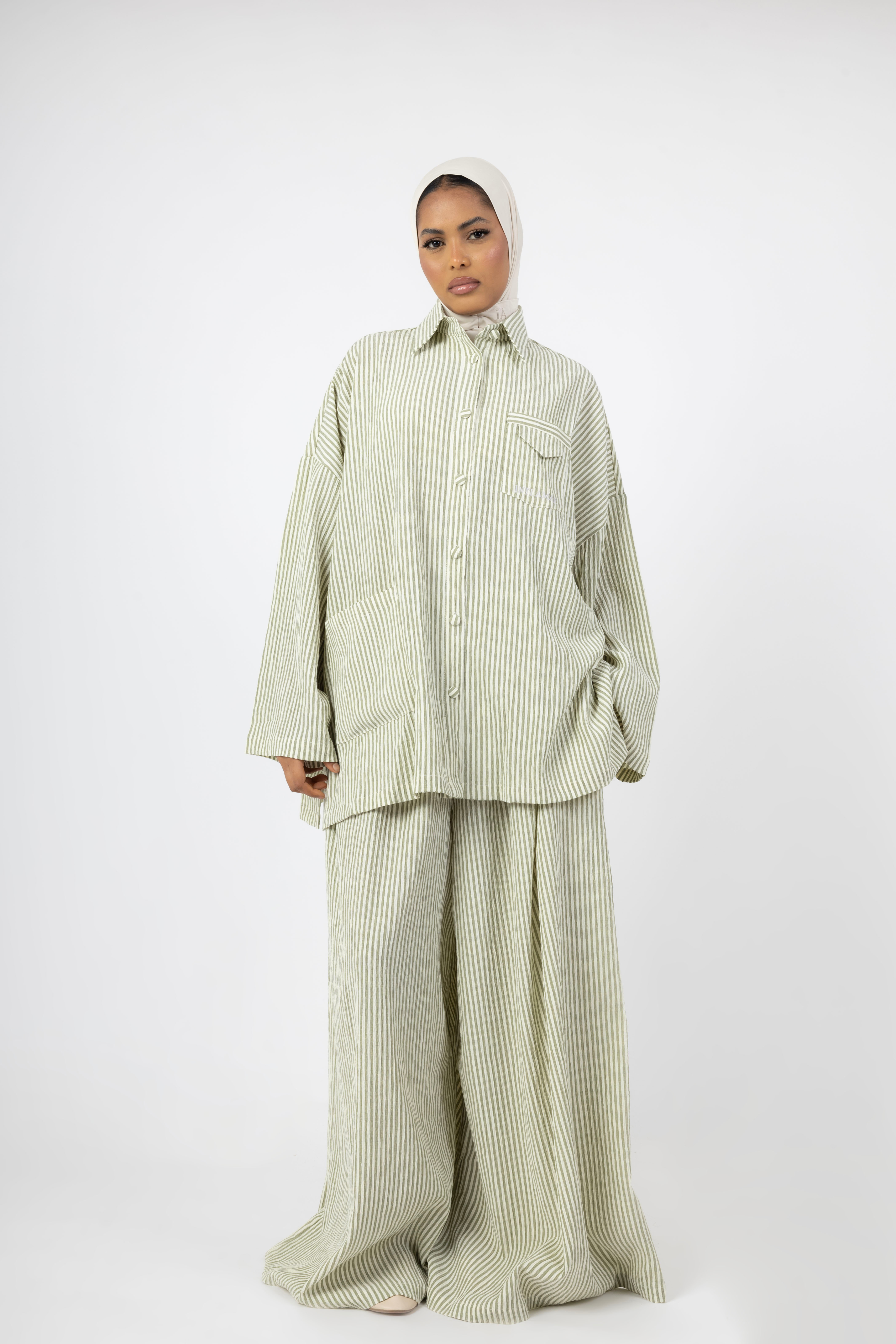 Solea Stripe Twinset - Moss