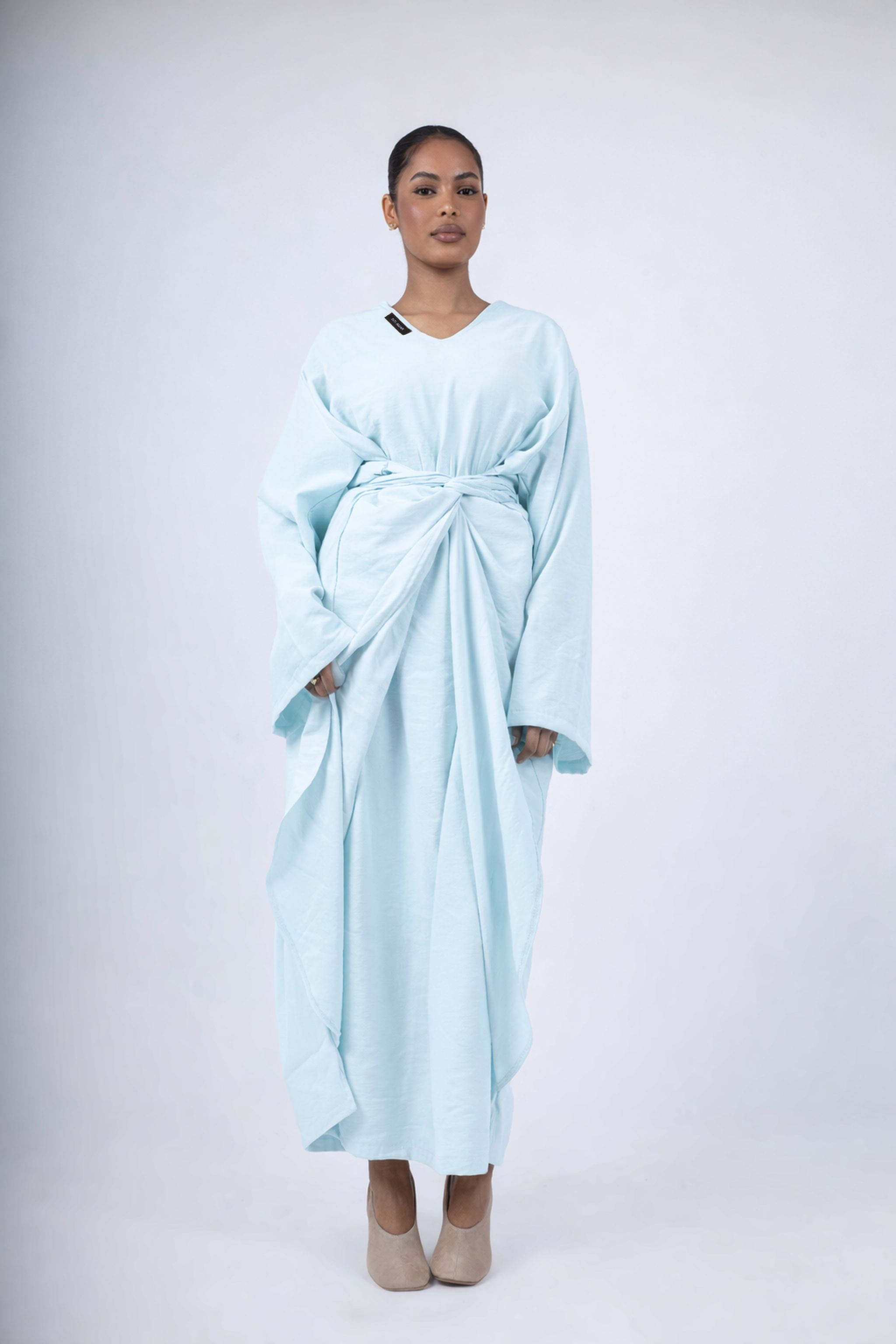 Twist Charm Abaya - Mist