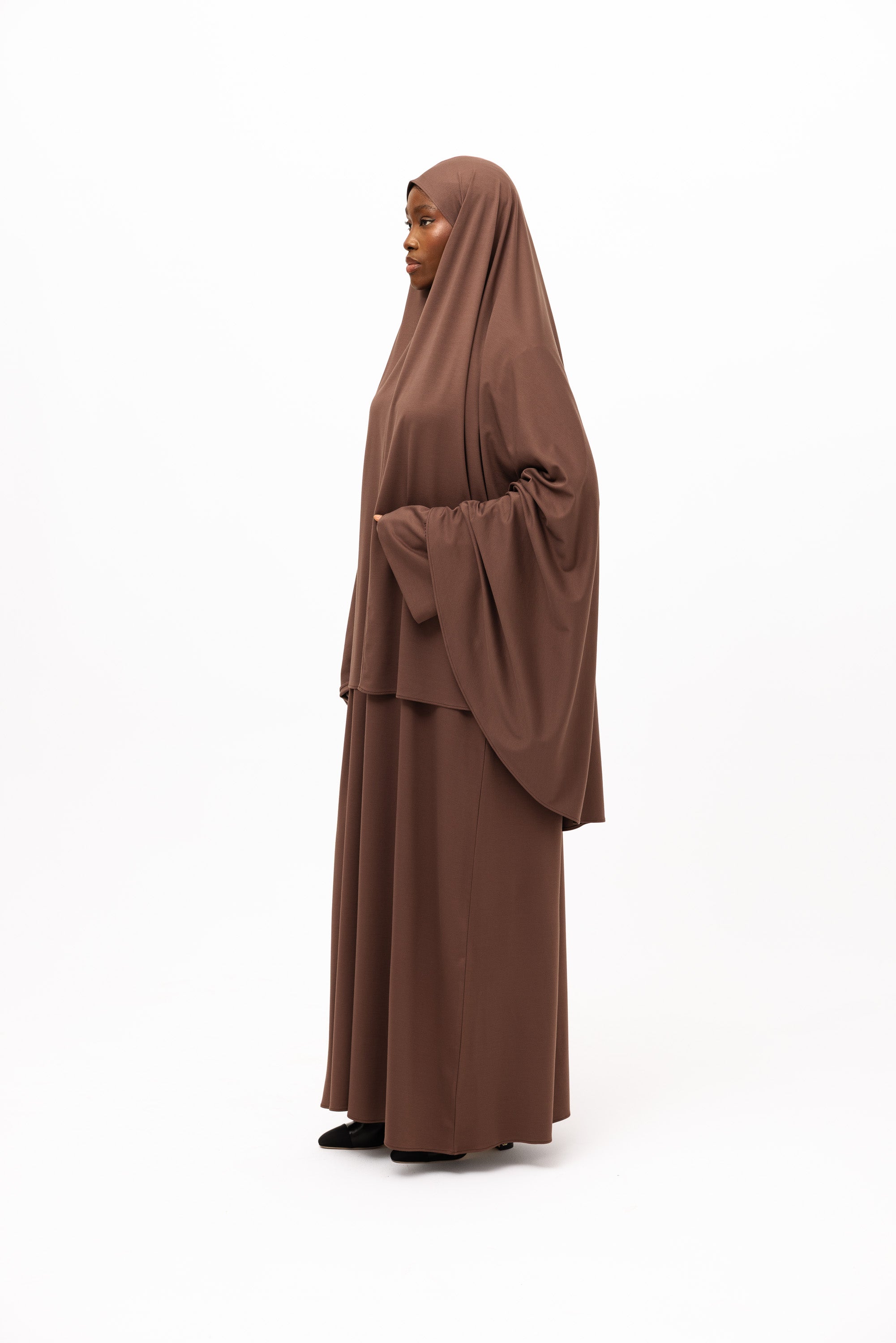 Bamboo Khimar Set - Coffee