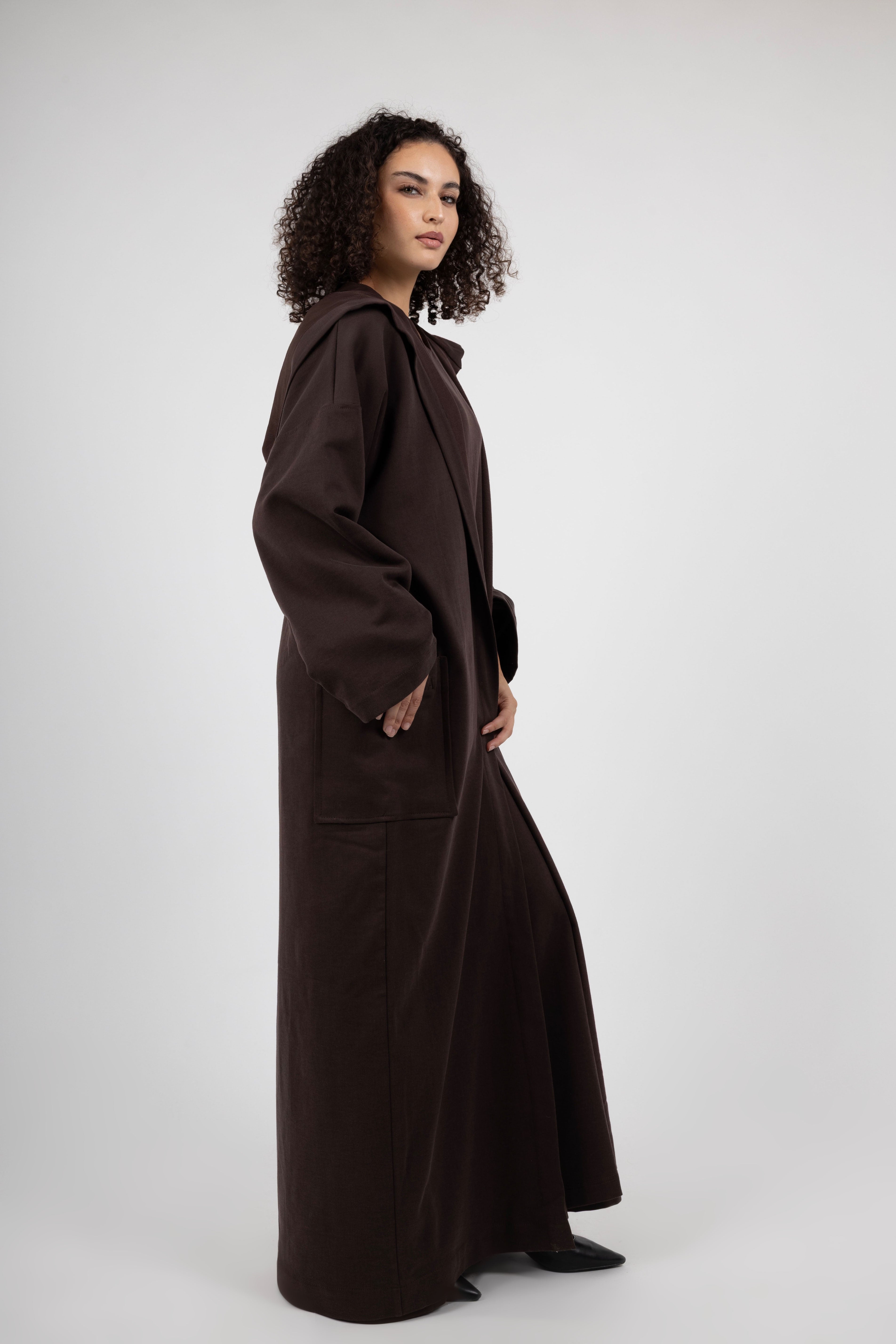 Atelier Hooded Kimono - Walnut