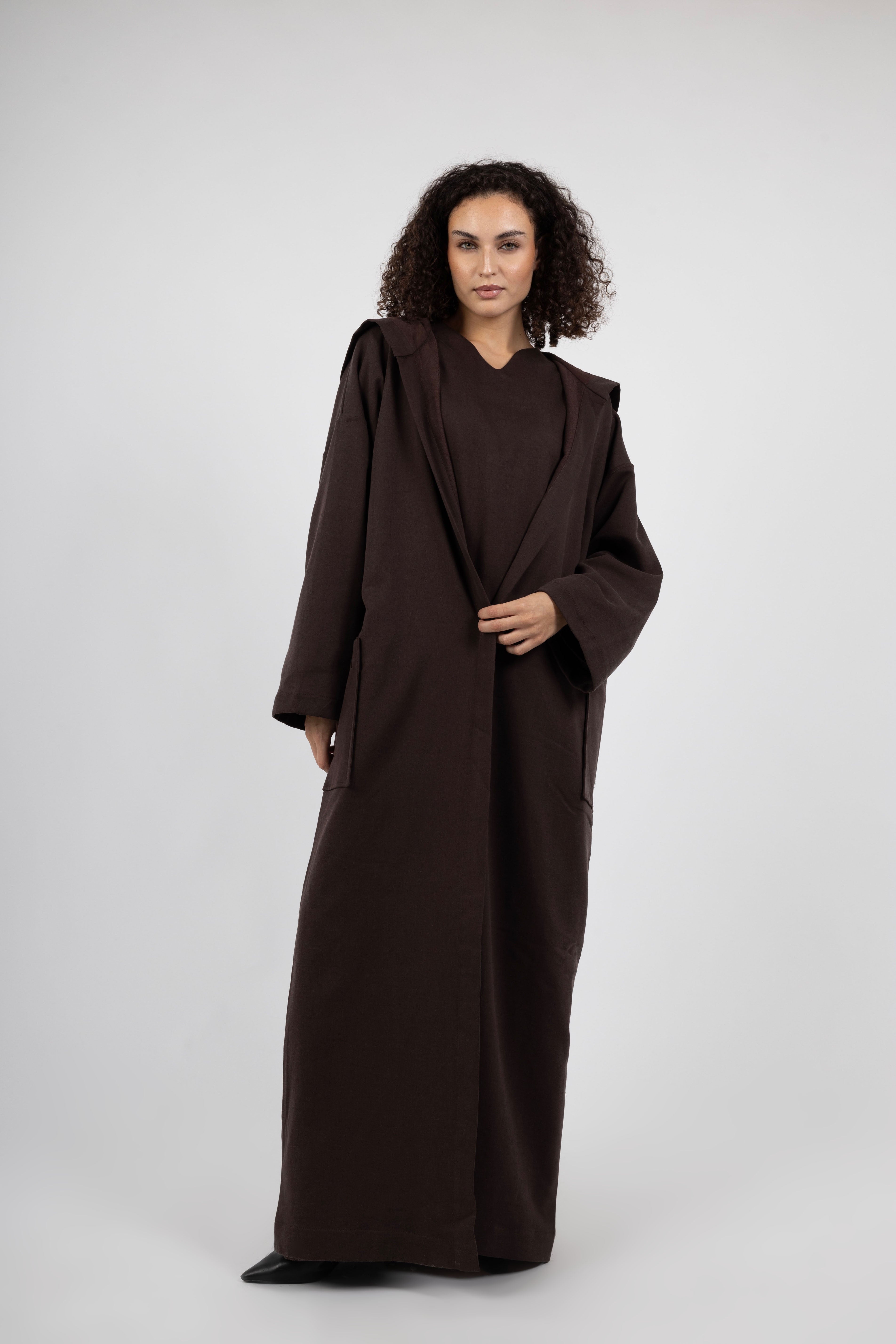 Atelier Hooded Kimono - Walnut