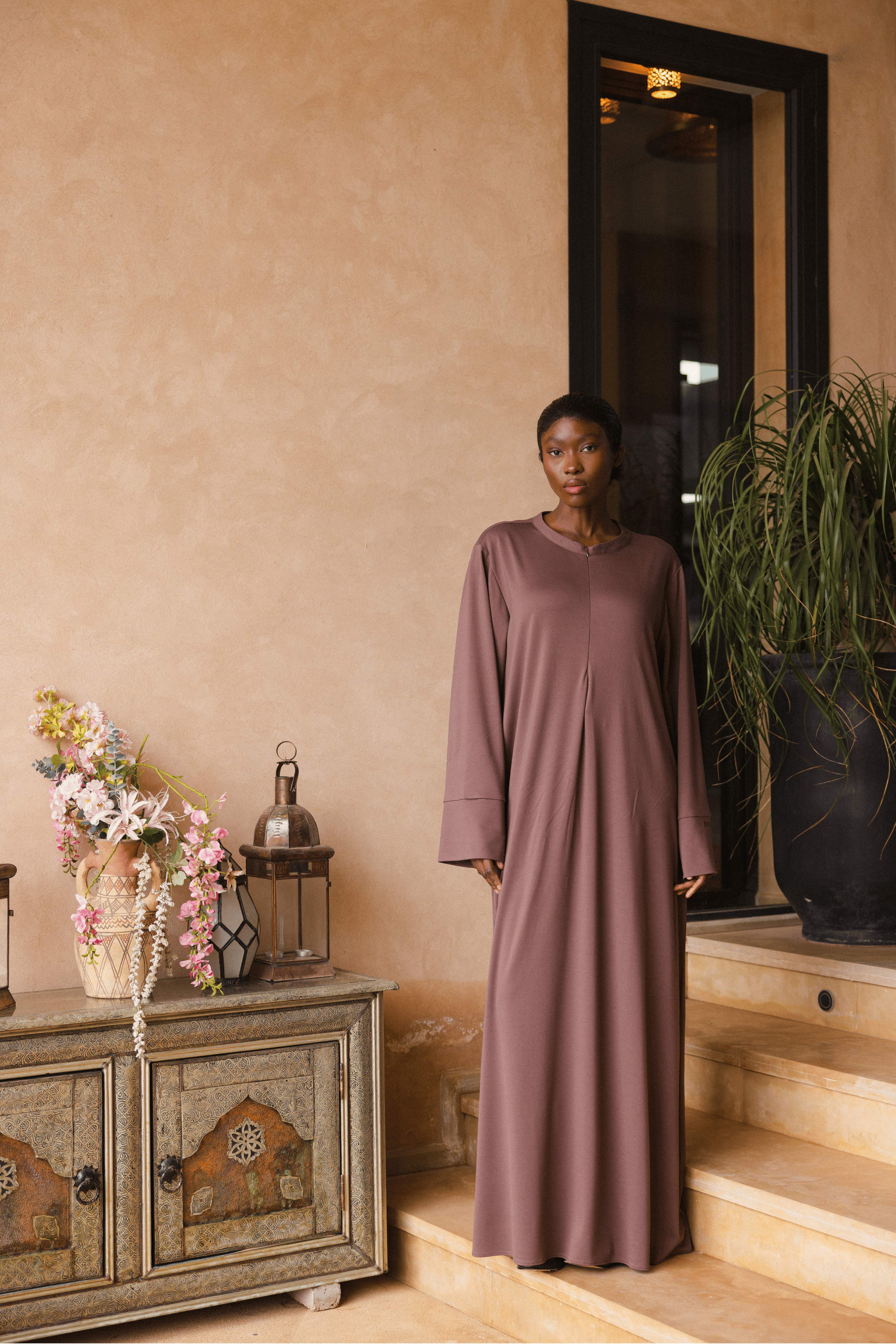 Bamboo Khimar Set - Coffee