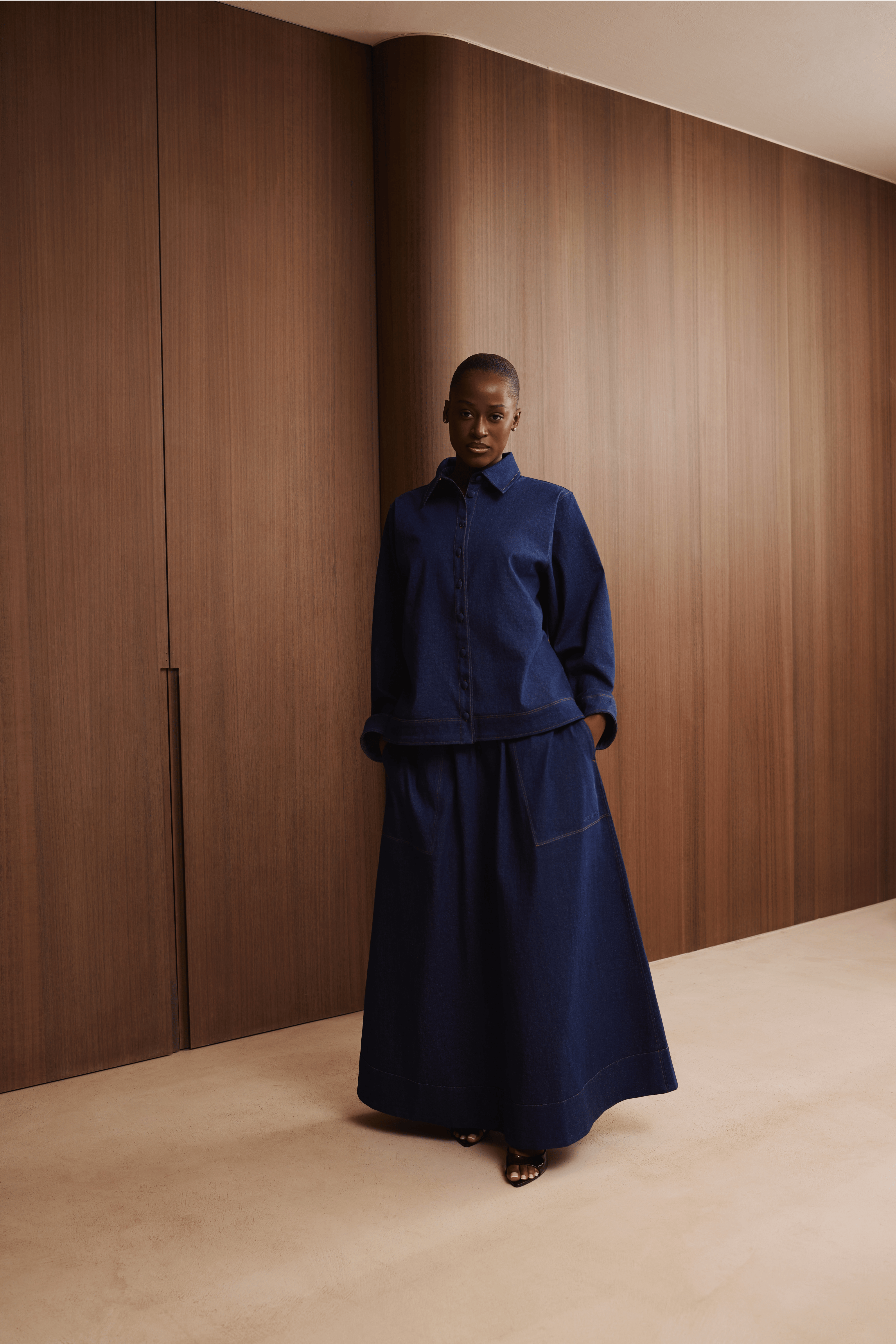 Denim Co ord Set - Dark Blue