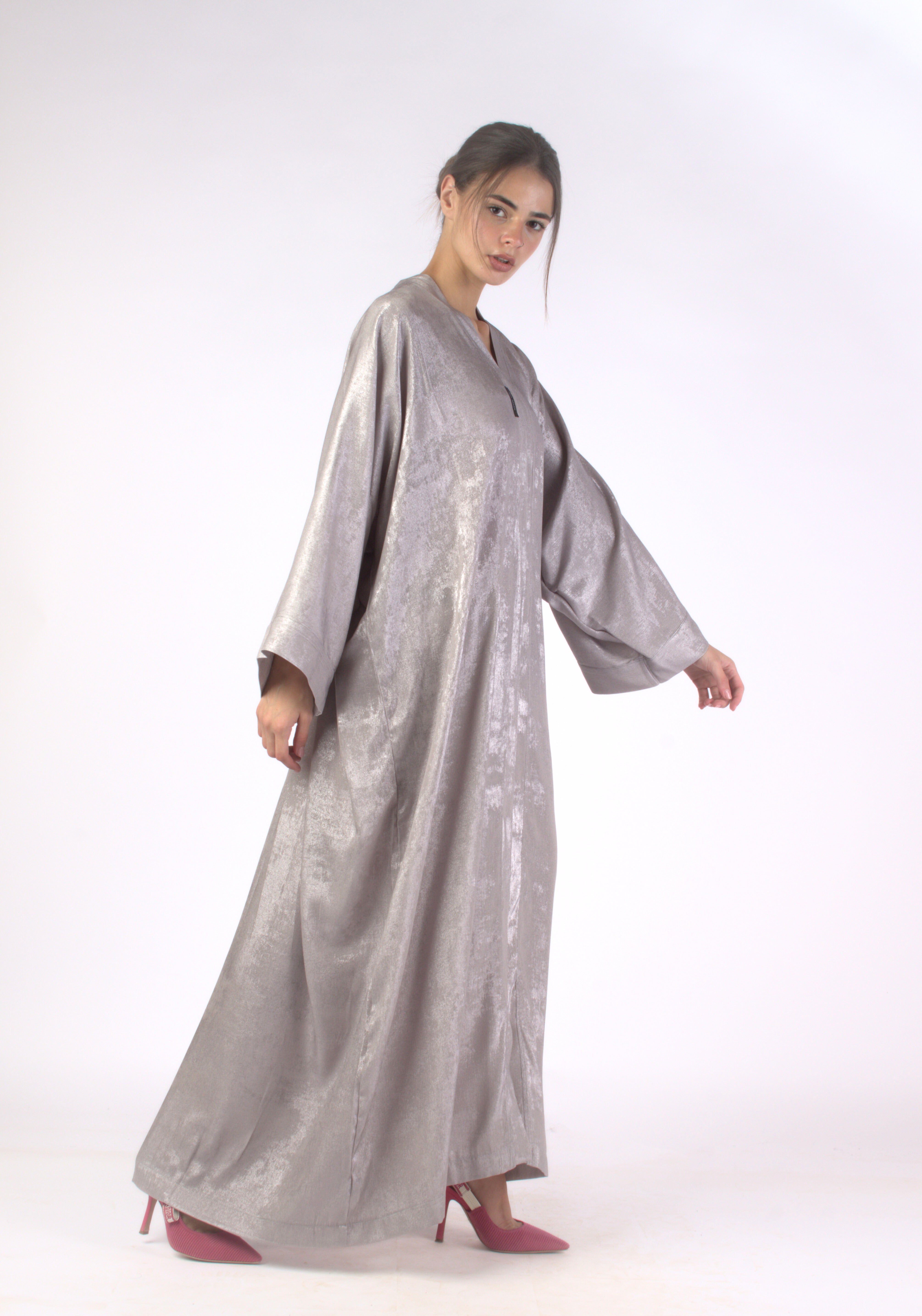 Abaya - Silver Shimmer