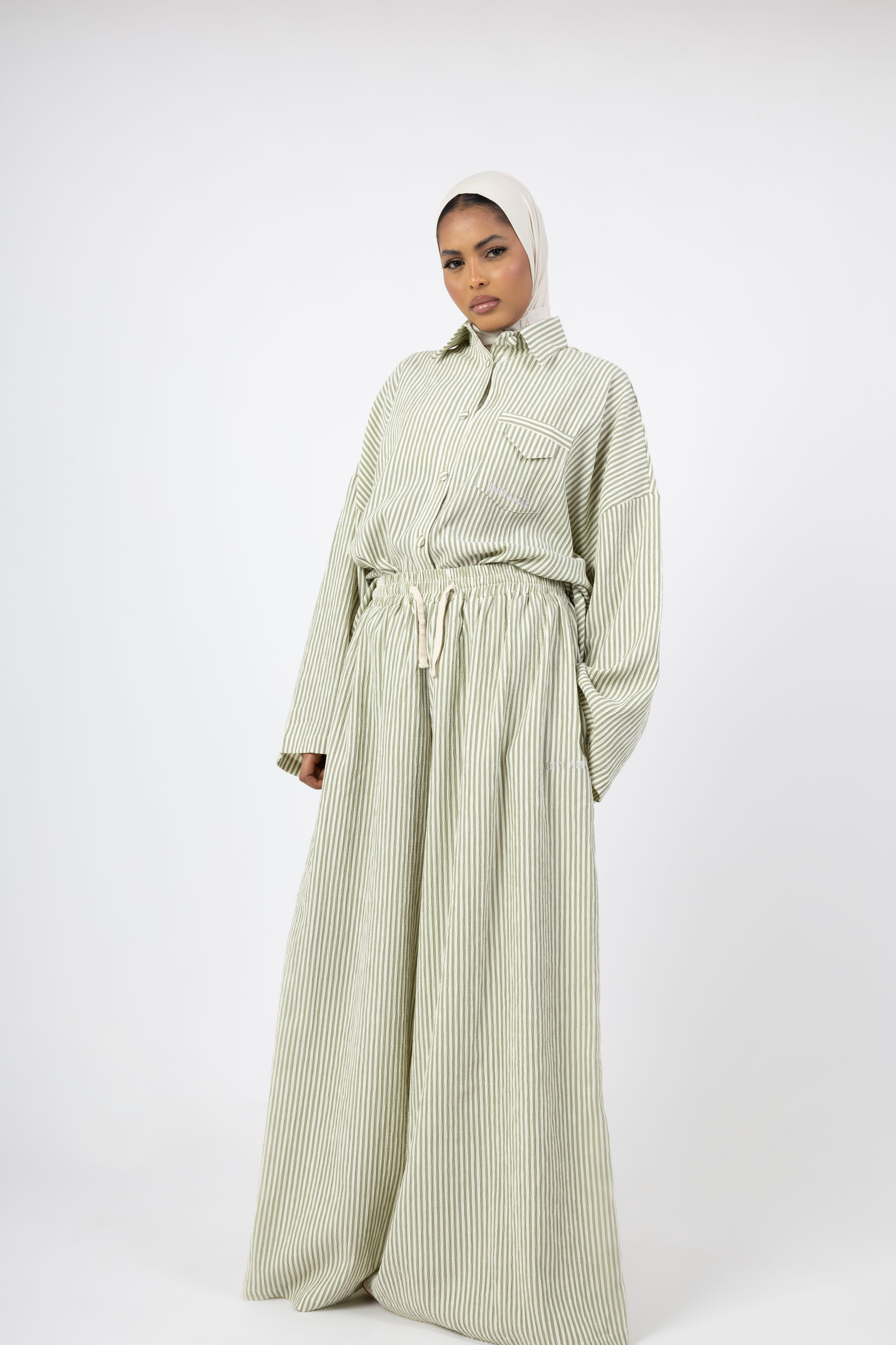 Solea Stripe Twinset - Moss