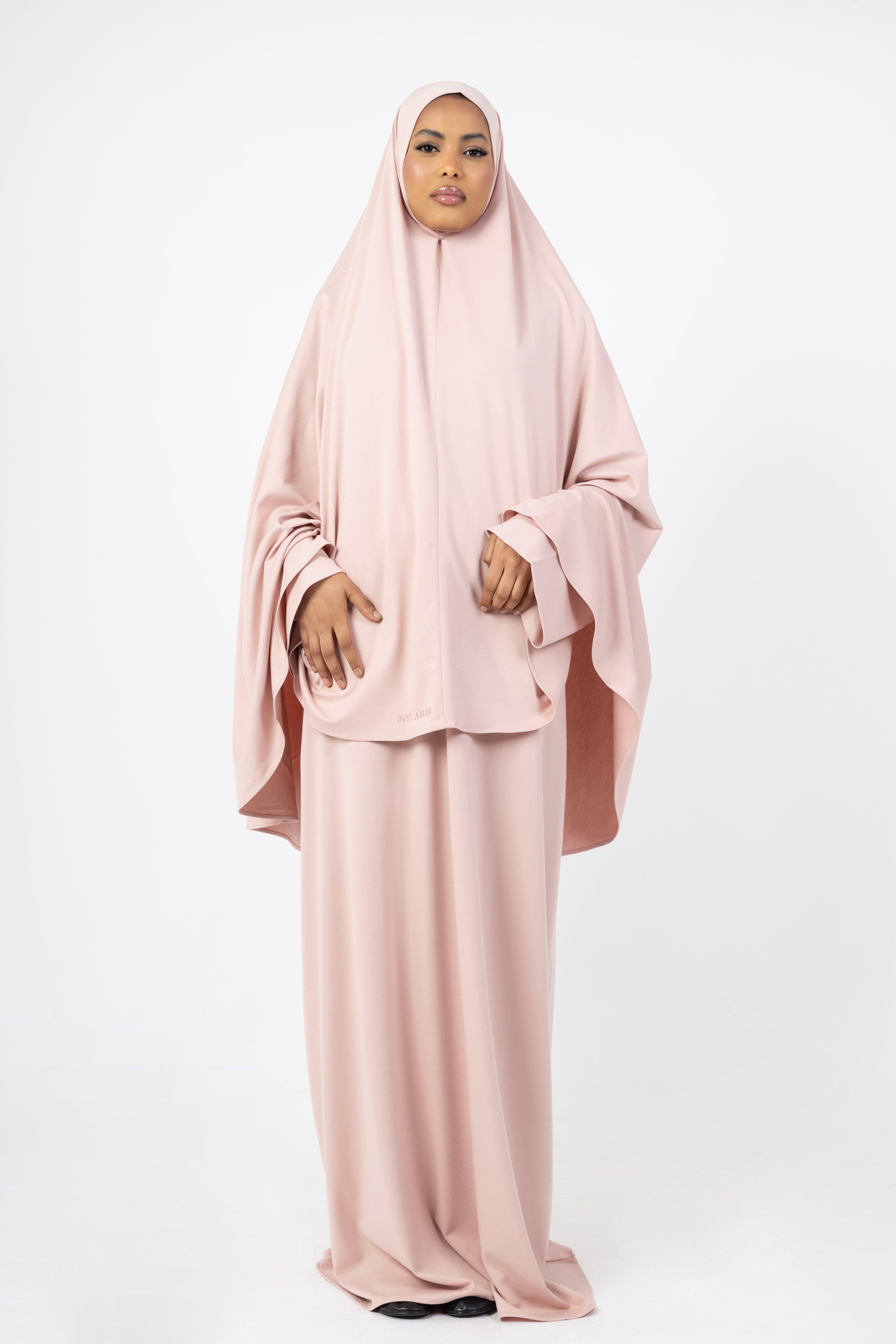 Bamboo Khimar Set - Blush