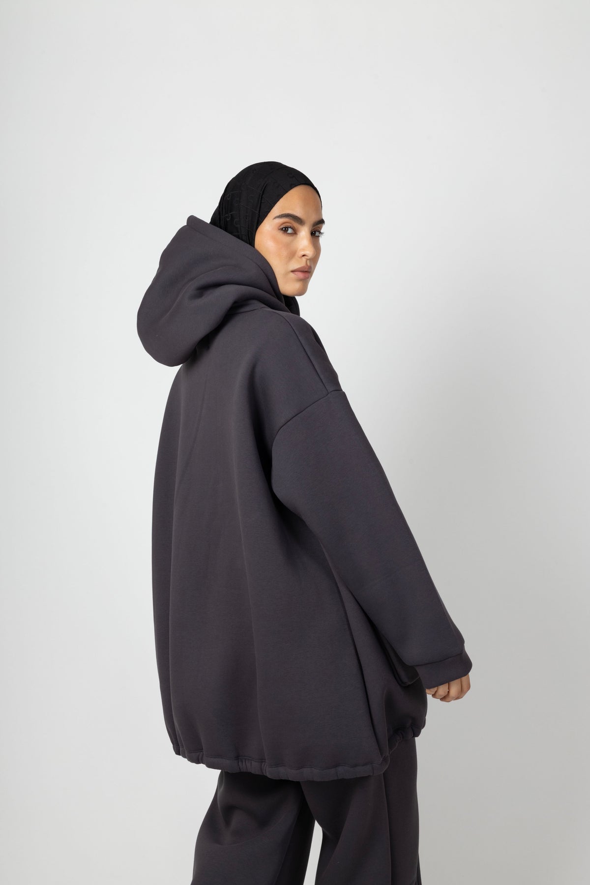 Soft Lounge Pocket Hoodie - Charcoal
