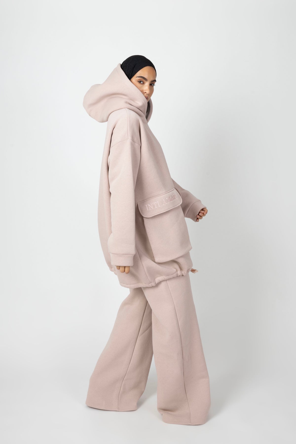 Soft Lounge Pocket Hoodie - Blush