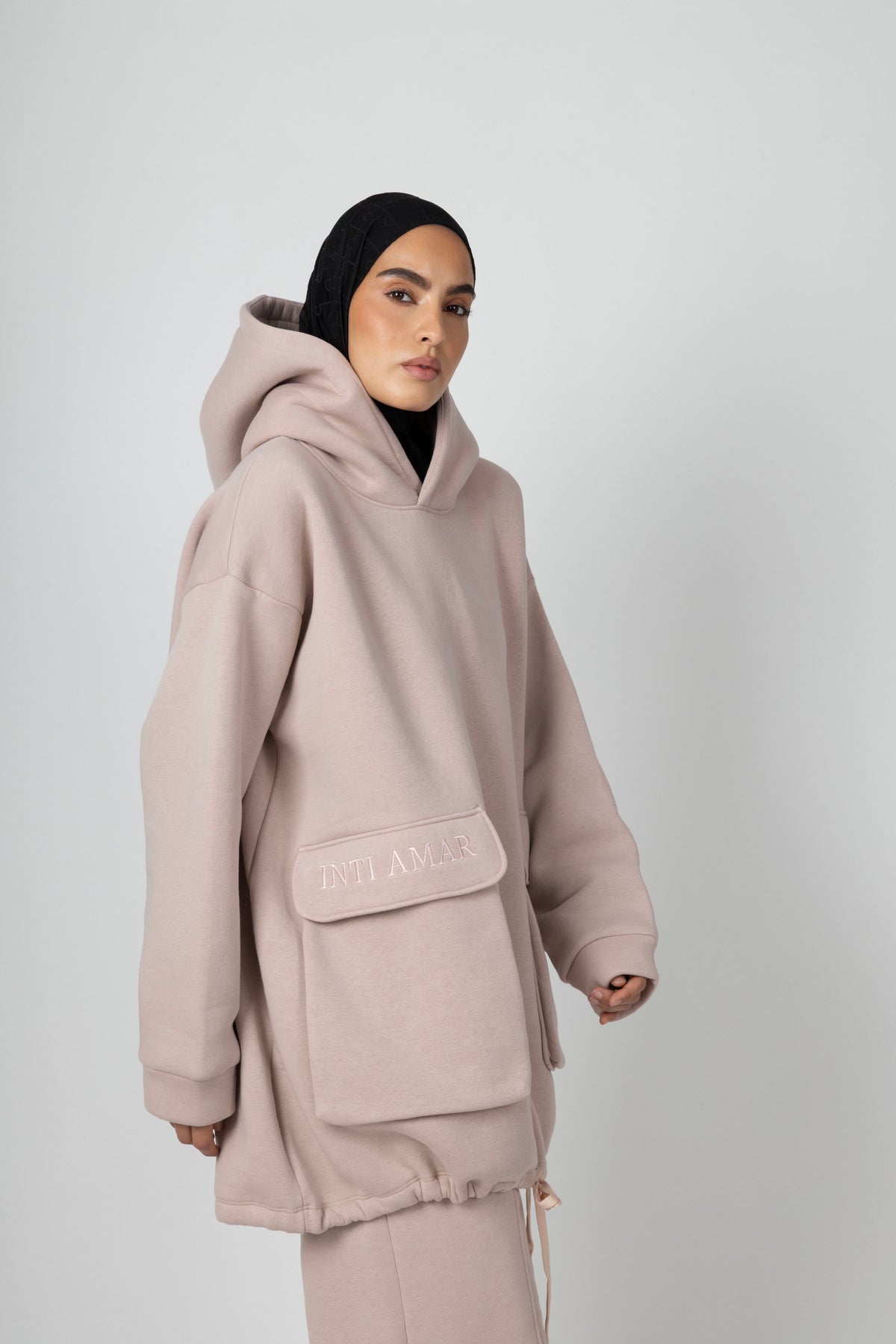 Soft Lounge Pocket Hoodie - Blush