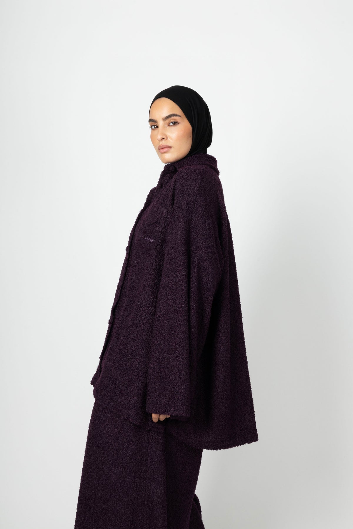 Wide Teddy Twinset - Deep Plum