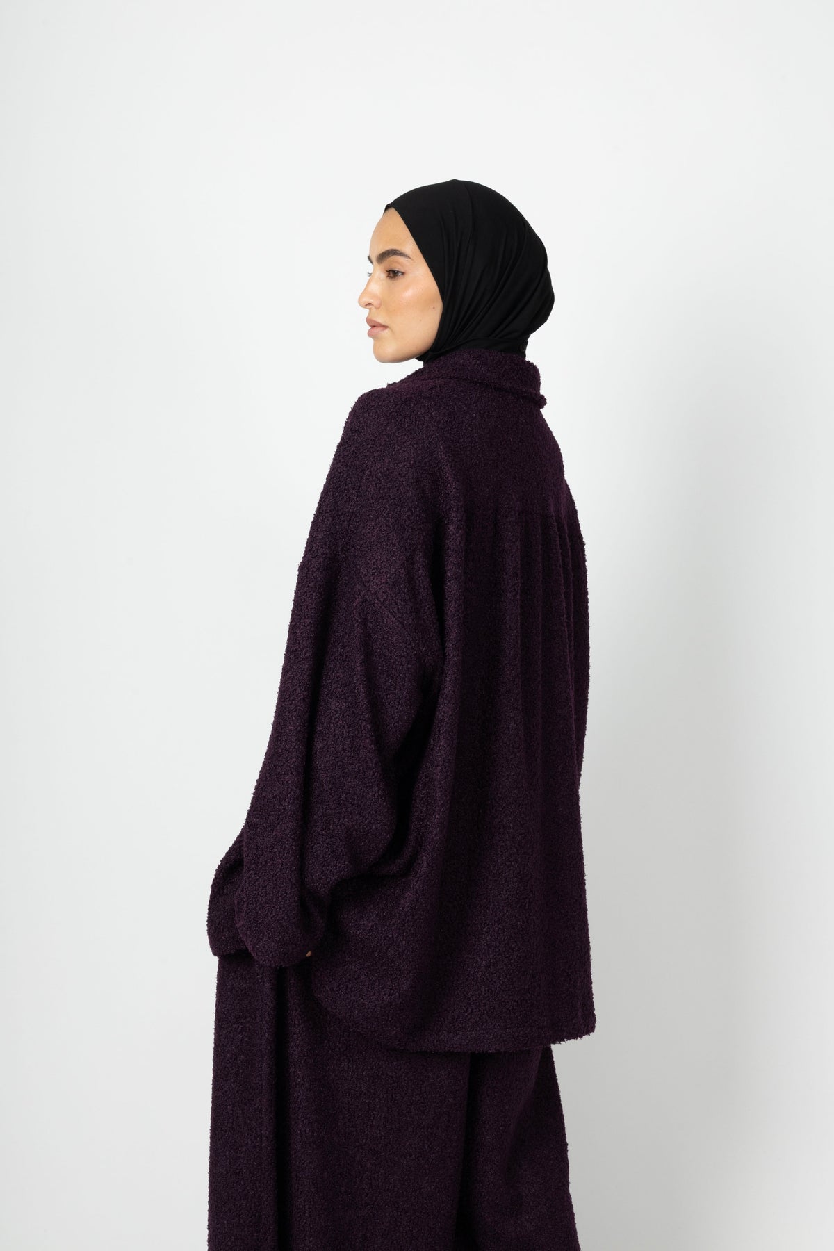 Wide Teddy Twinset - Deep Plum