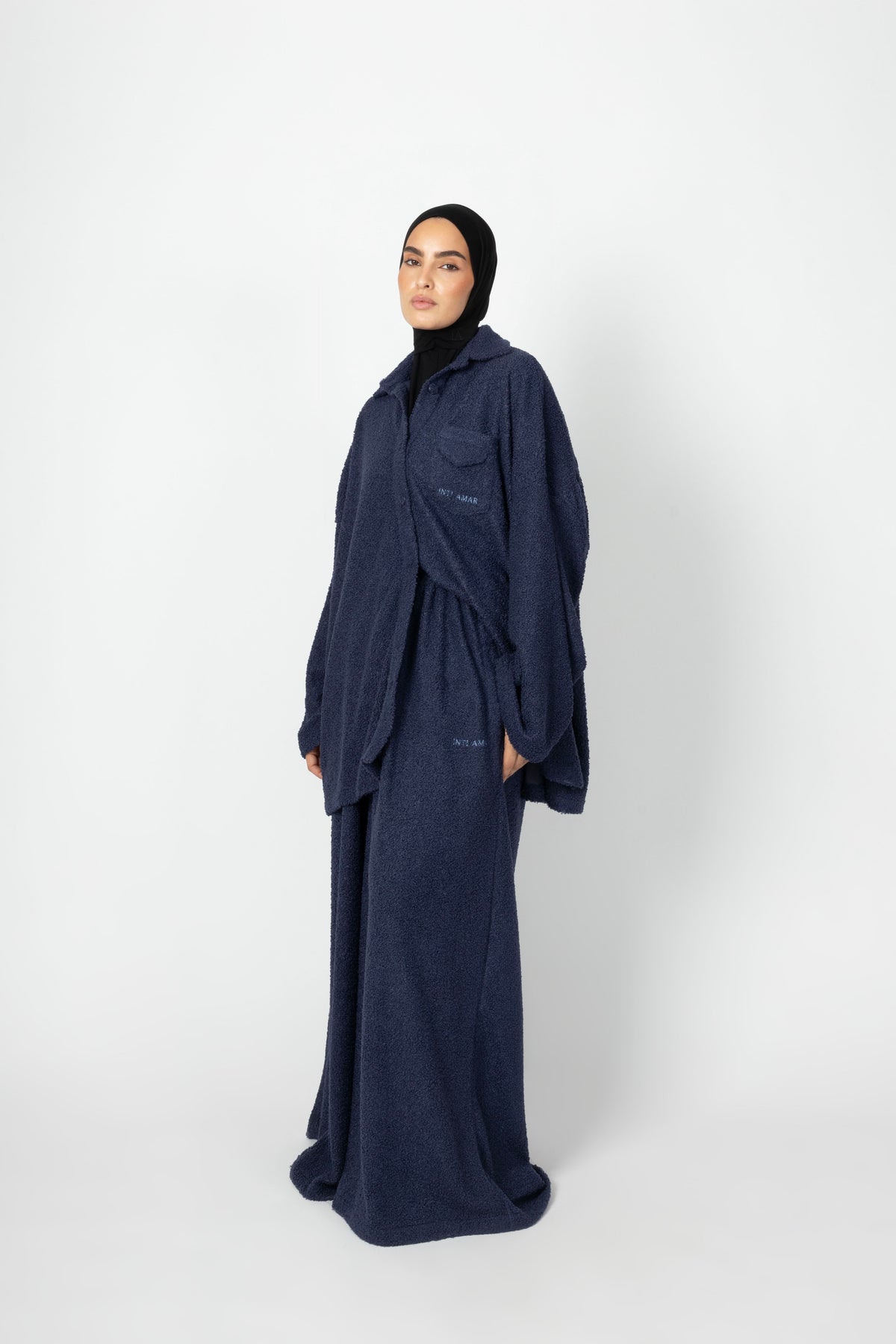 Wide Teddy Twinset - Dusty Navy