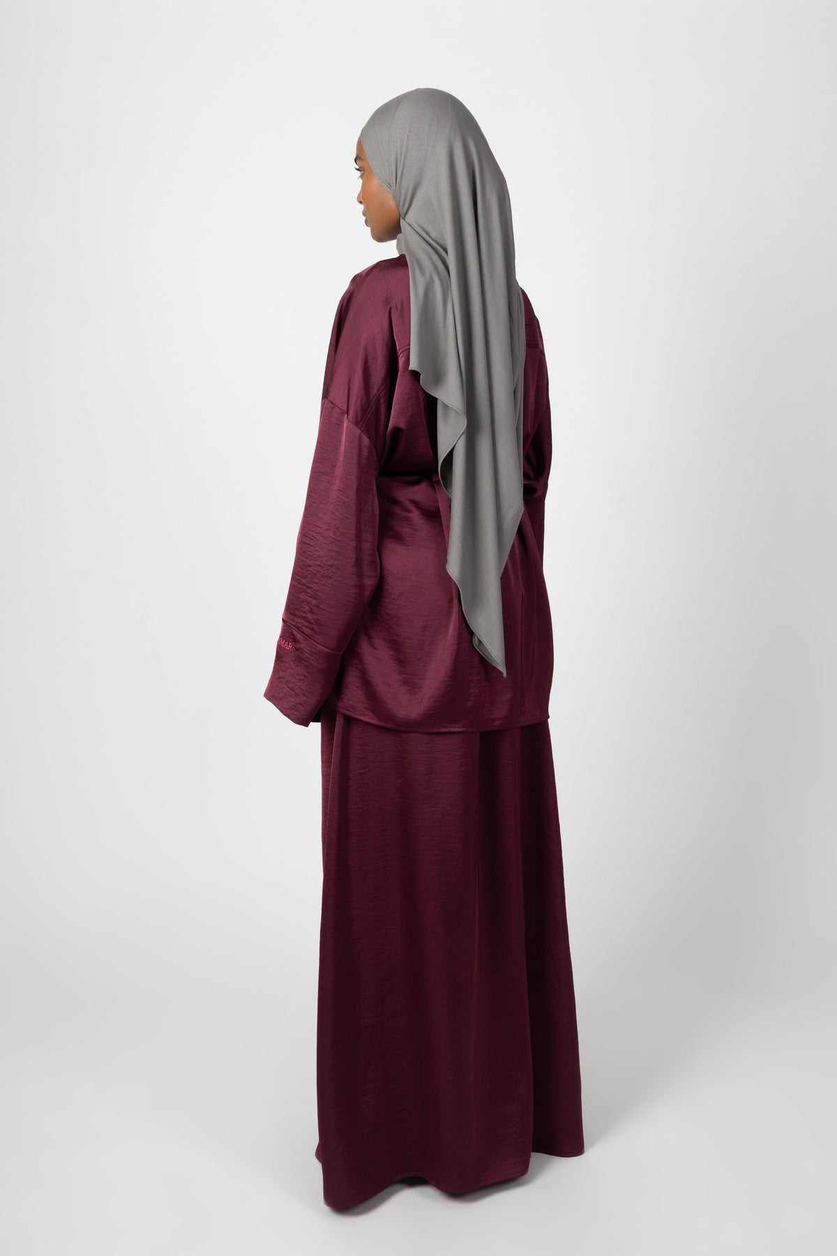 Silky Flow Skirt - Bordeaux