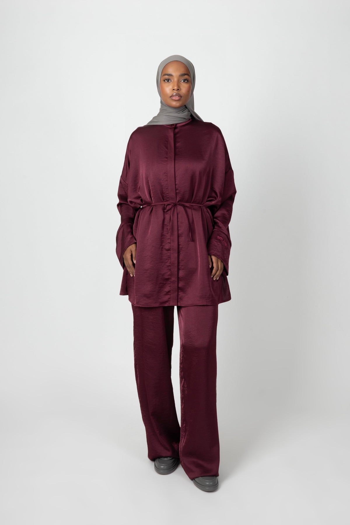 Silky Flow Pants - Bordeaux