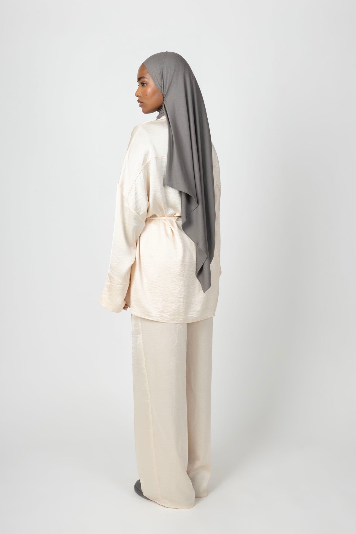 Silky Flow Pants - Pearl