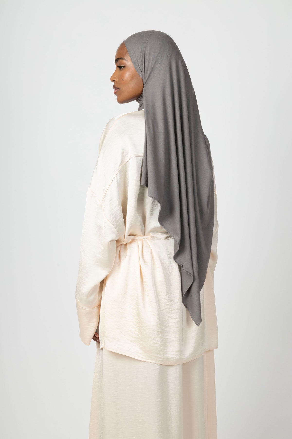 Silky Flow Skirt - Pearl