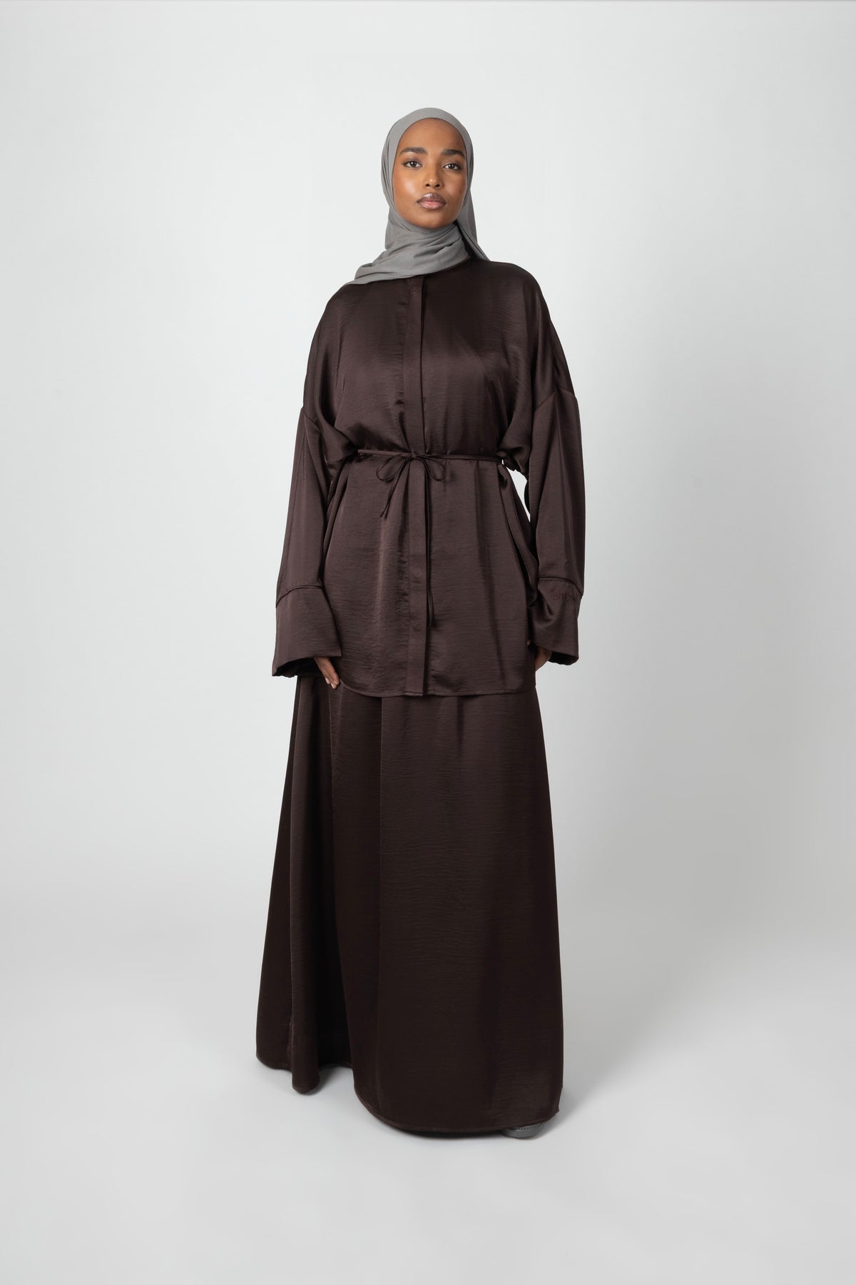Silky Flow Skirt - Espresso