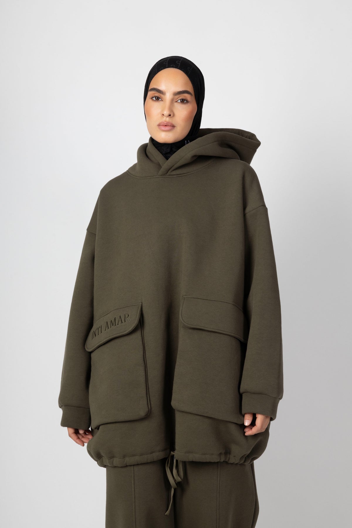 Soft Lounge Pocket Hoodie - Olive