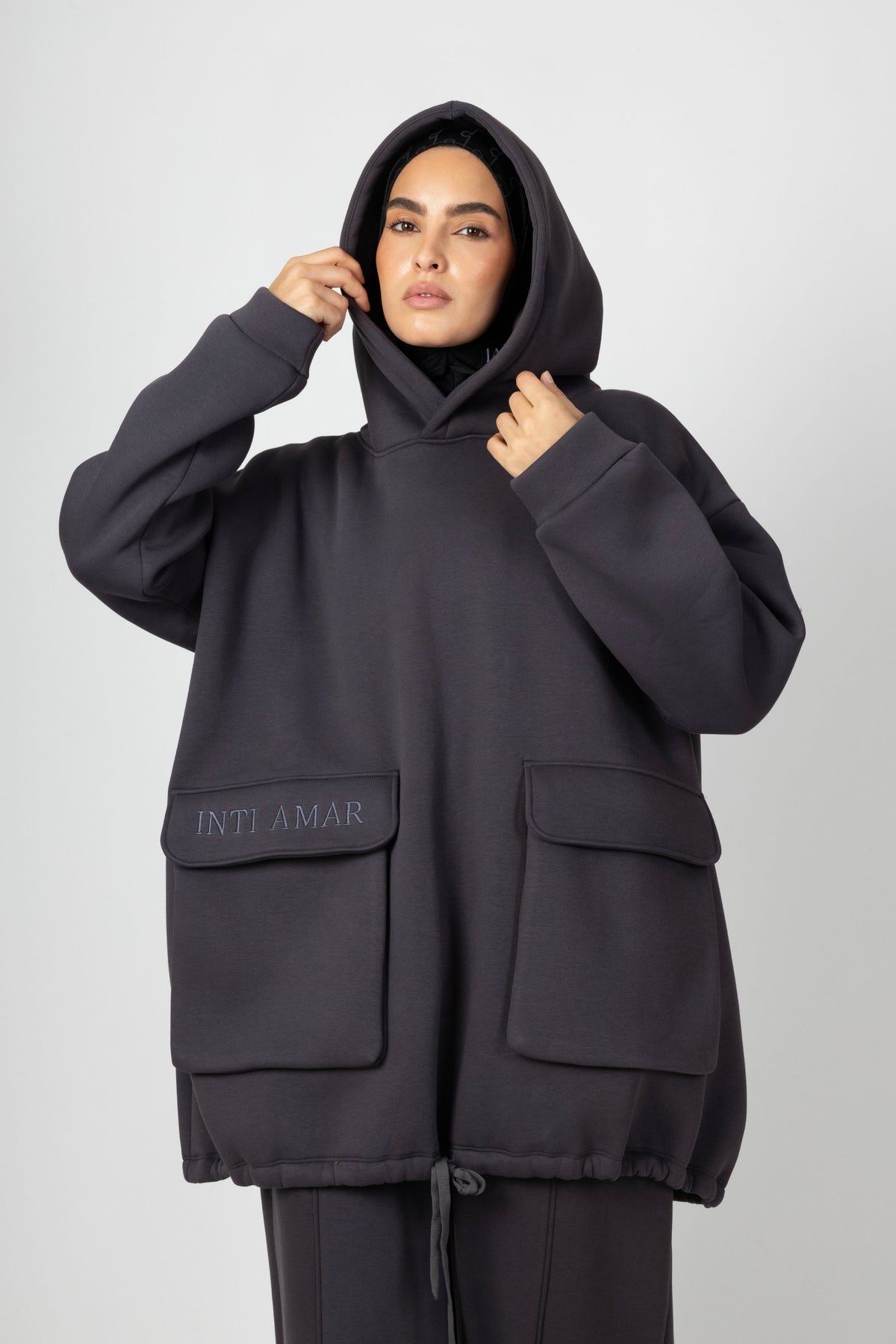 Soft Lounge Pocket Hoodie - Charcoal