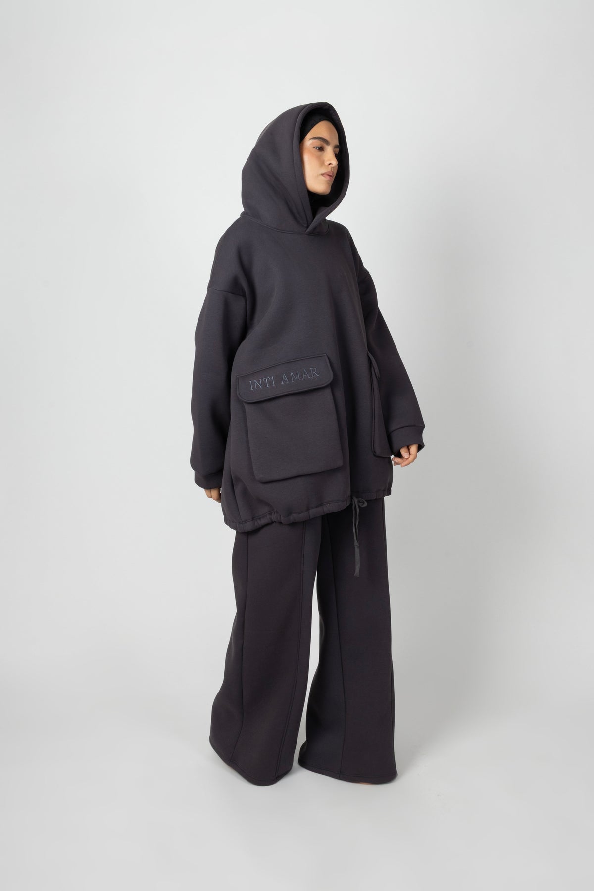 Soft Lounge Pocket Hoodie - Charcoal
