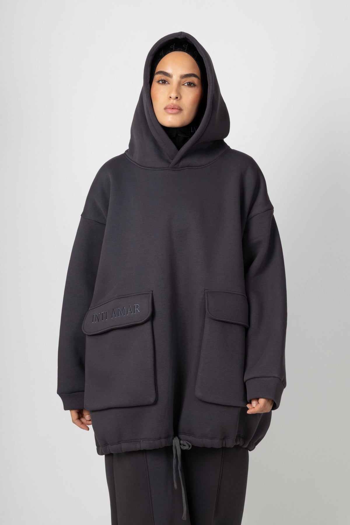 Soft Lounge Pocket Hoodie - Charcoal