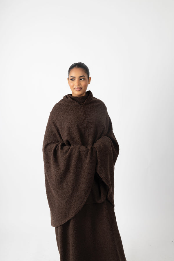 Teddy Poncho - Brown